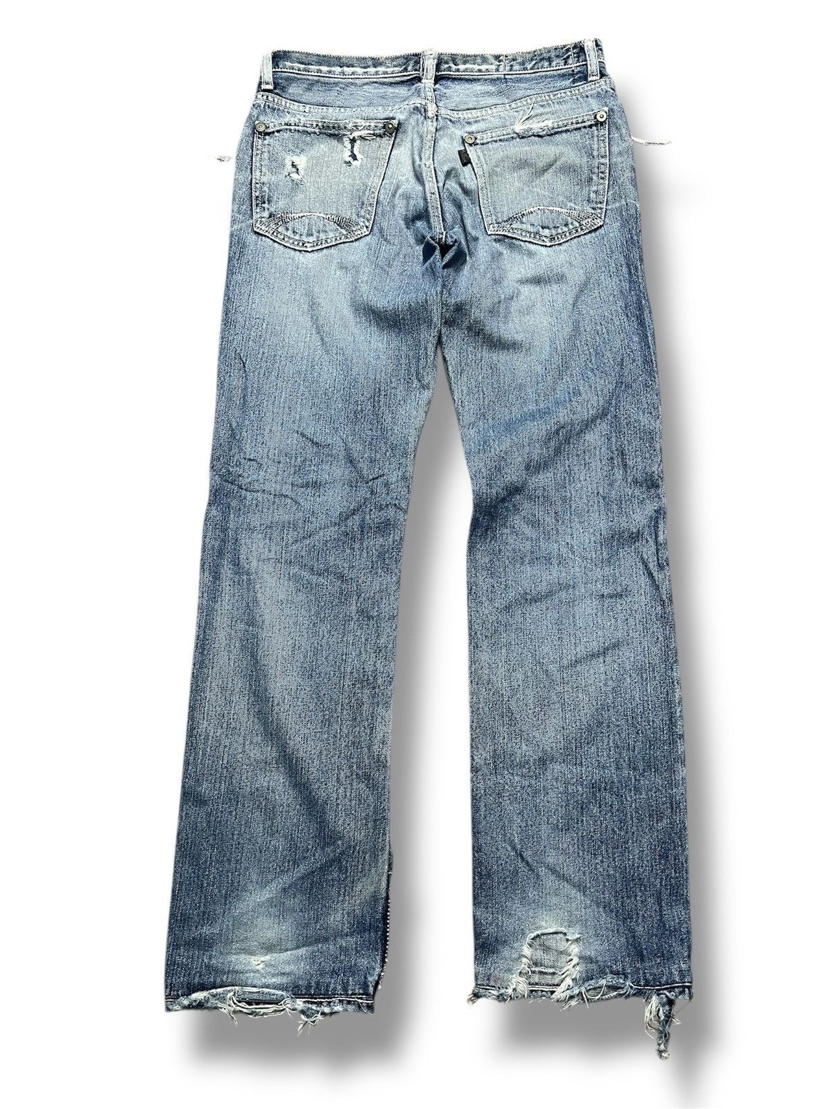 Beauty Beast Vintage Distressed Denim Jeans - "On Board" Brand (41) Size US 31 - 2 Thumbnail