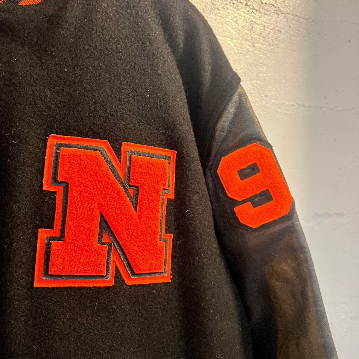Holloway Vintage 90's Leather Varsity Letterman Jacket With Chenille Size US XL / EU 56 / 4 - 2 Thumbnail