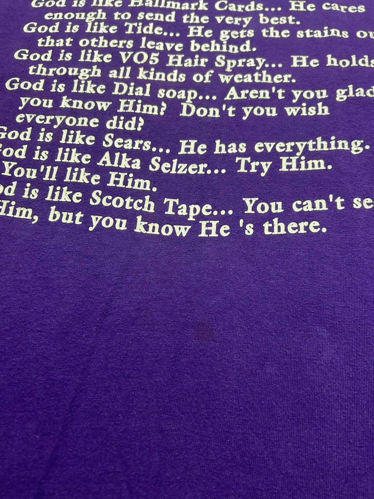 Vintage Vtg 90 graphic t shirt god is like religious Jesus tee large Size US L / EU 52-54 / 3 - 3 Thumbnail