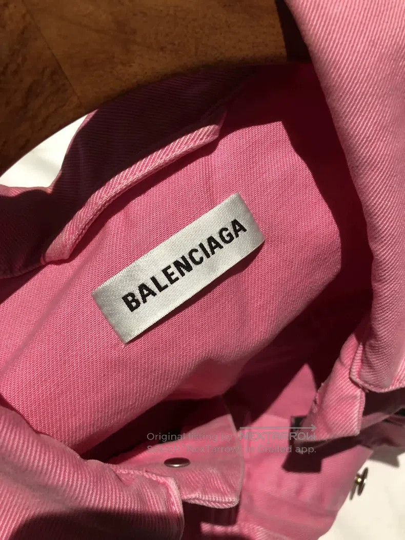 Balenciaga Balenciaga Pink Denim Jacket Size 4XL / US 24-26 - 3 Thumbnail