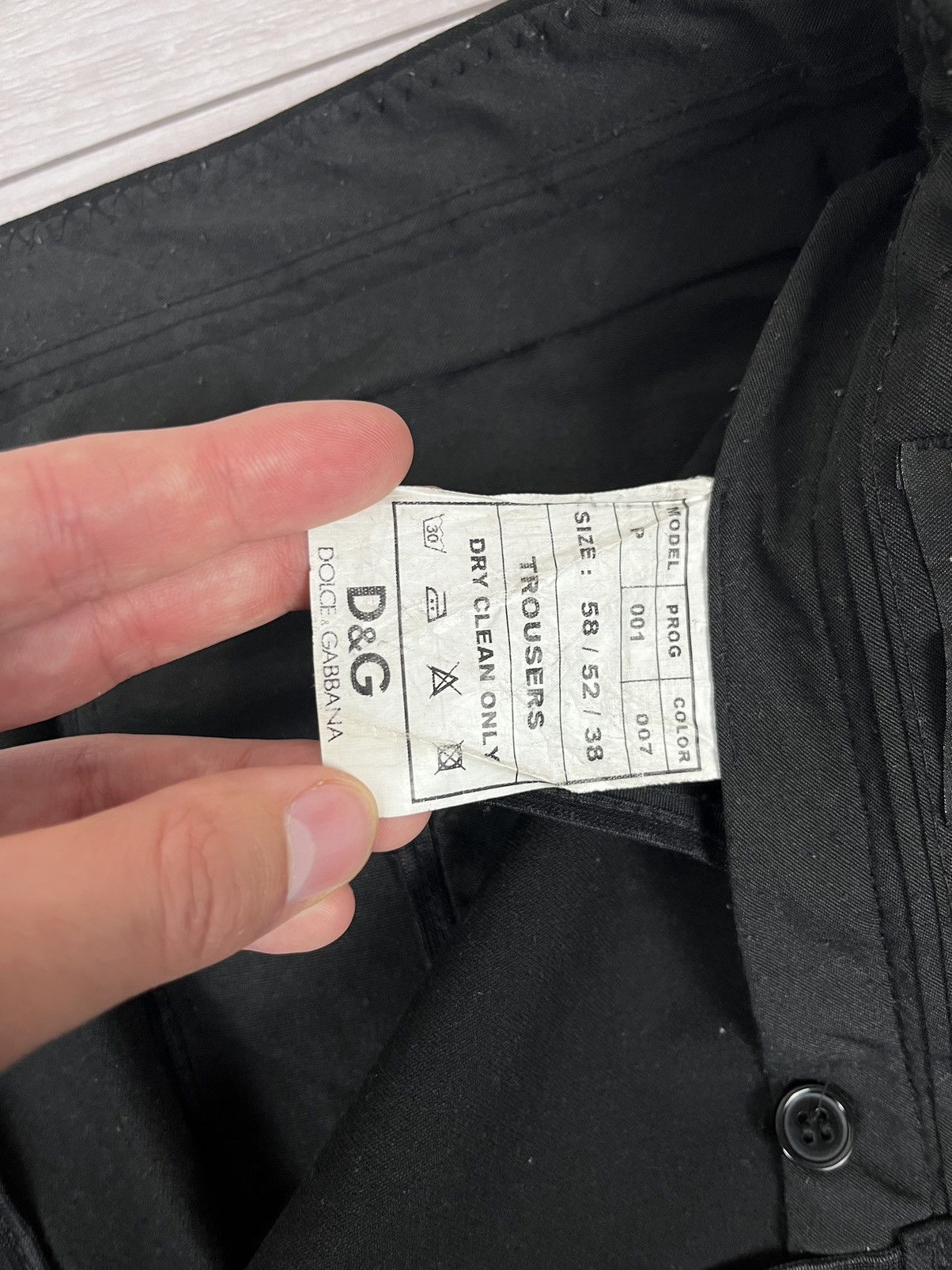 Dolce & Gabbana Dolce Gabbana Vintage 90s 100% Wool Black Pants Trousers Size US 38 / EU 54 - 8 Thumbnail