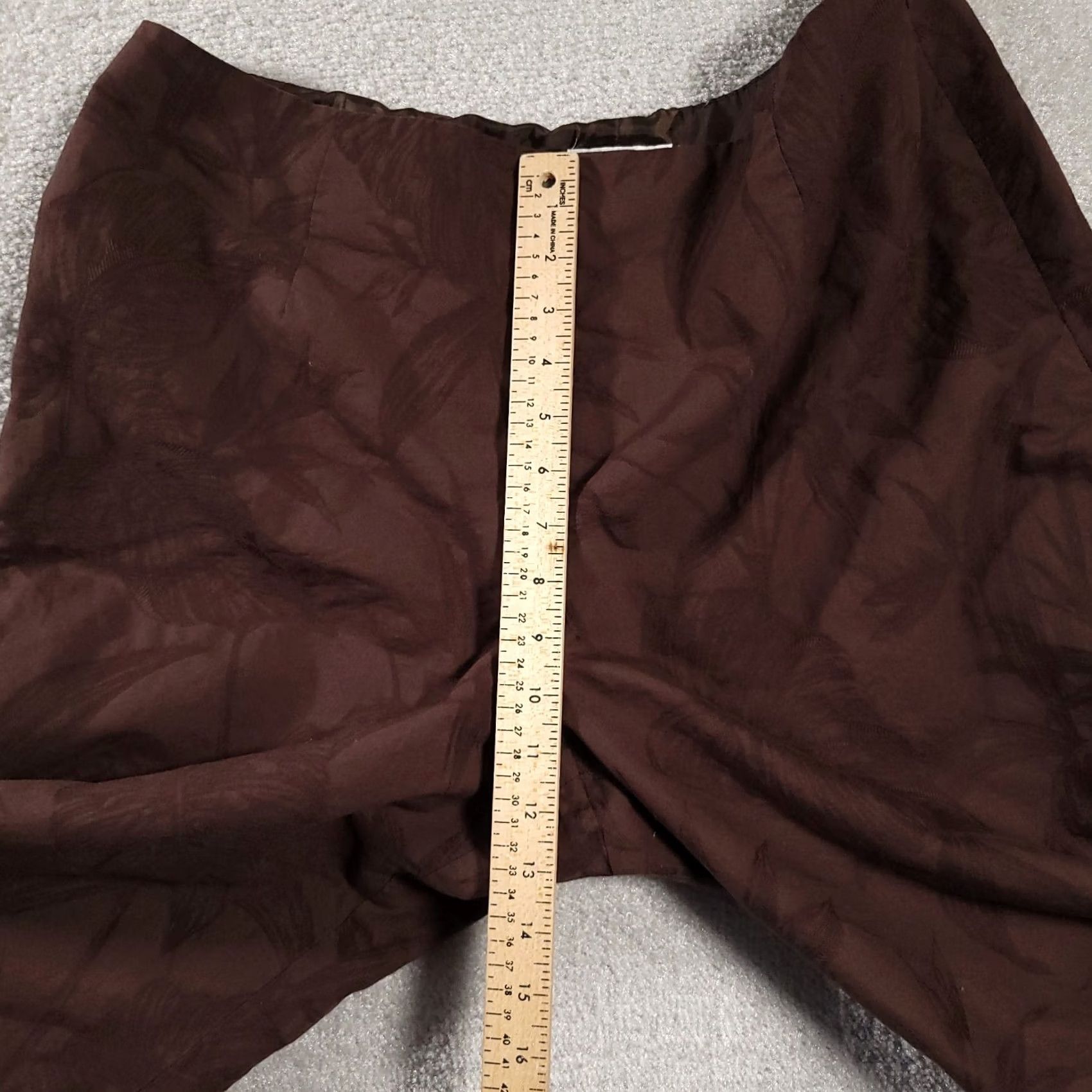 Talbots Vintage Talbots Dress Pants Womens 18 Brown Side Zip Lined Embroidered Leaf USA Size 40" / US 18 - 6 Thumbnail