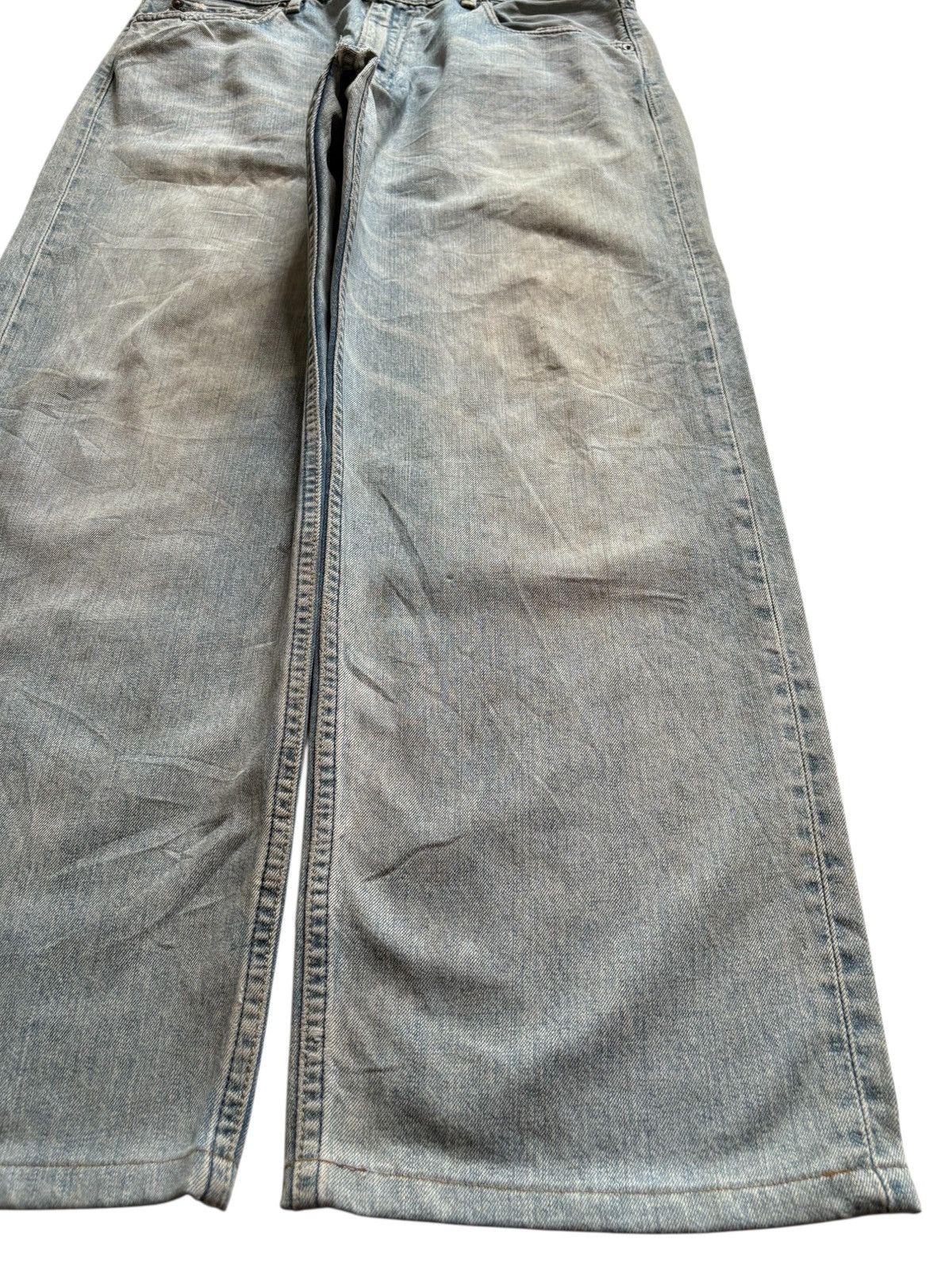 LVC × Levi's × Levi's Vintage Clothing Vintage 90s Levis 504 Mud Wash Distressed Ripped Baggy Jean Size US 34 / EU 50 - 7 Thumbnail