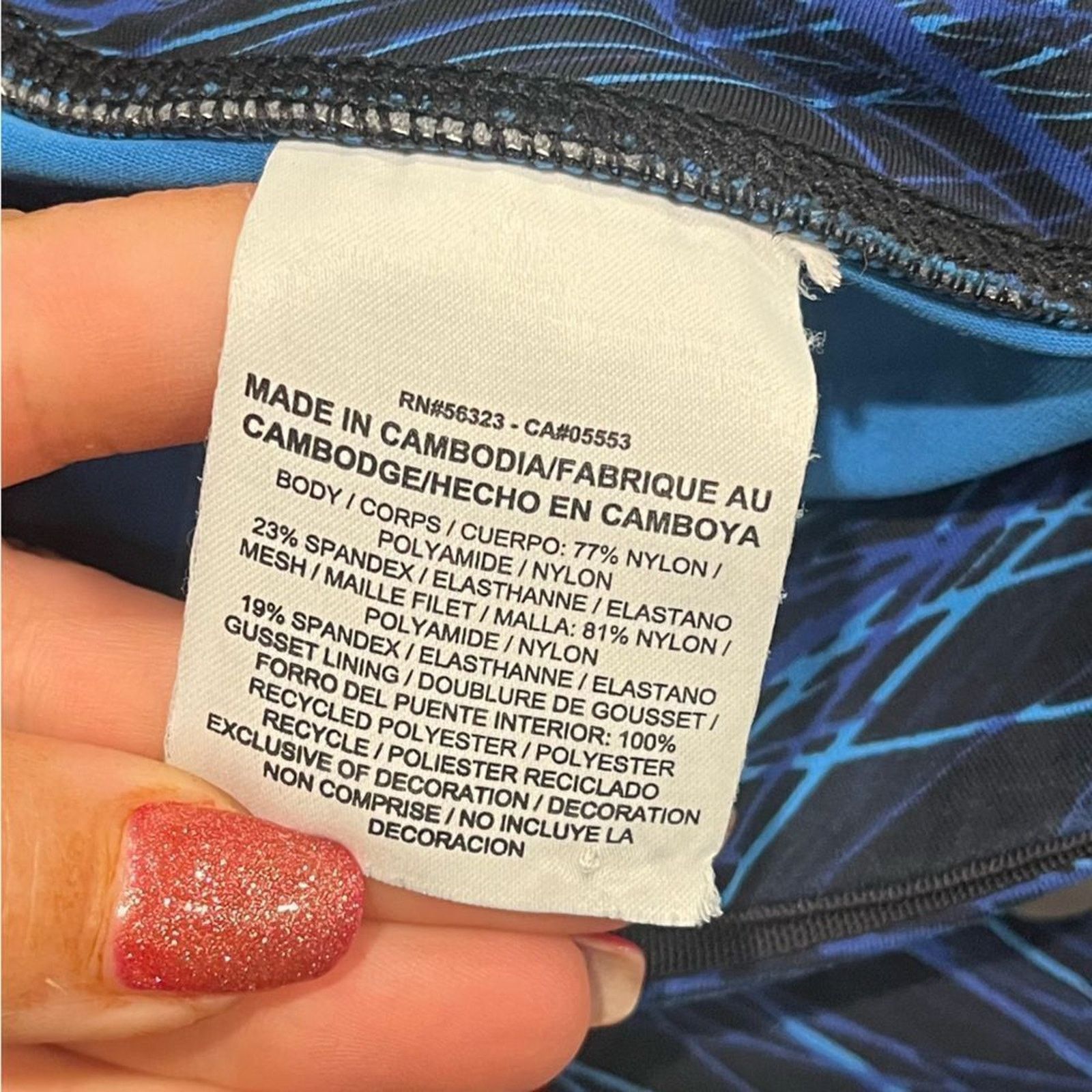 Nike Nike Power Epic Lux Cropped Leggings Blue Print Size XS Size 24" / US 00 / IT 34 - 4 Thumbnail