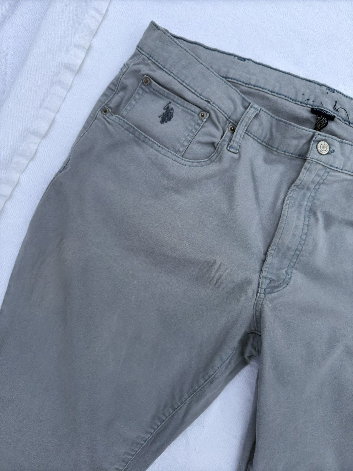 Beverly Hills Polo Club × Vintage Grey and black Polo Ralph Lauren slim fit chino trousers Size US 32 / EU 48 - 2 Thumbnail