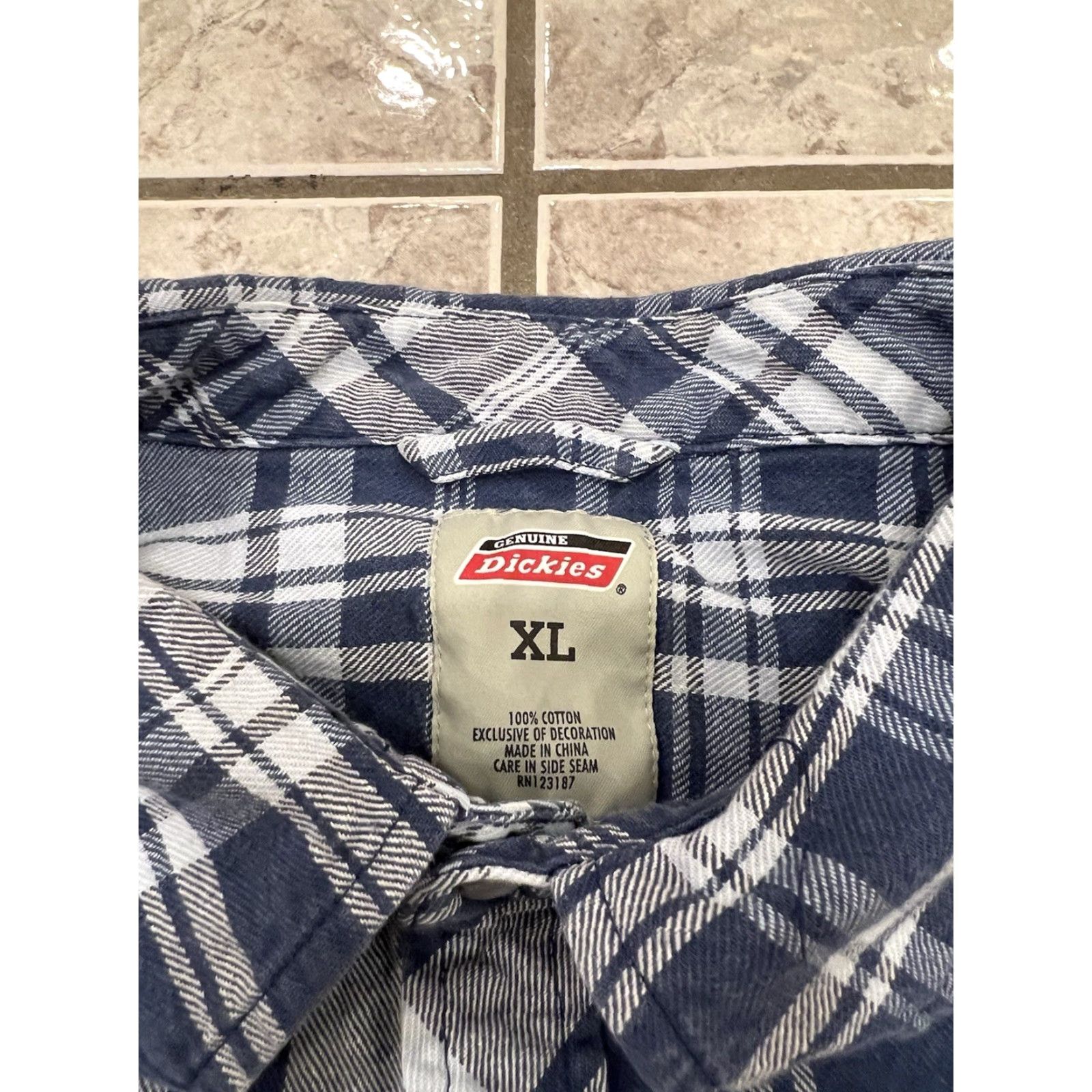 Dickies VINTAGE Dickies Western Pearl Snap Plaid Short Sleeve Cowboy Shirt Heavy Mens Medium Blue Size US M / EU 48-50 / 2 - 6 Thumbnail