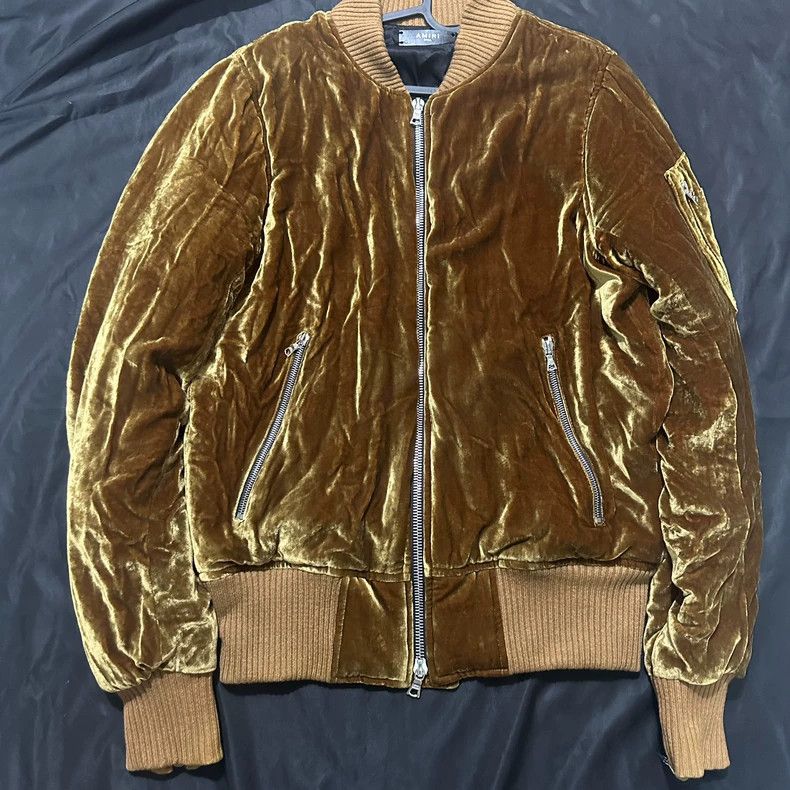 Amiri Amiri 16AW silk velvet bomber jacket Size US S / EU 44-46 / 1 - 1 Thumbnail