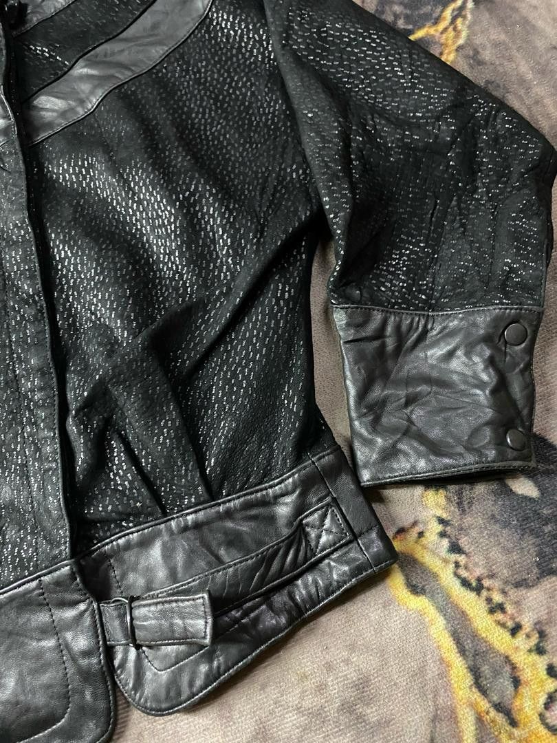 Genuine Leather × Vintage Rare Unbrand Double collar Leather Jacket Size US S / EU 44-46 / 1 - 3 Thumbnail