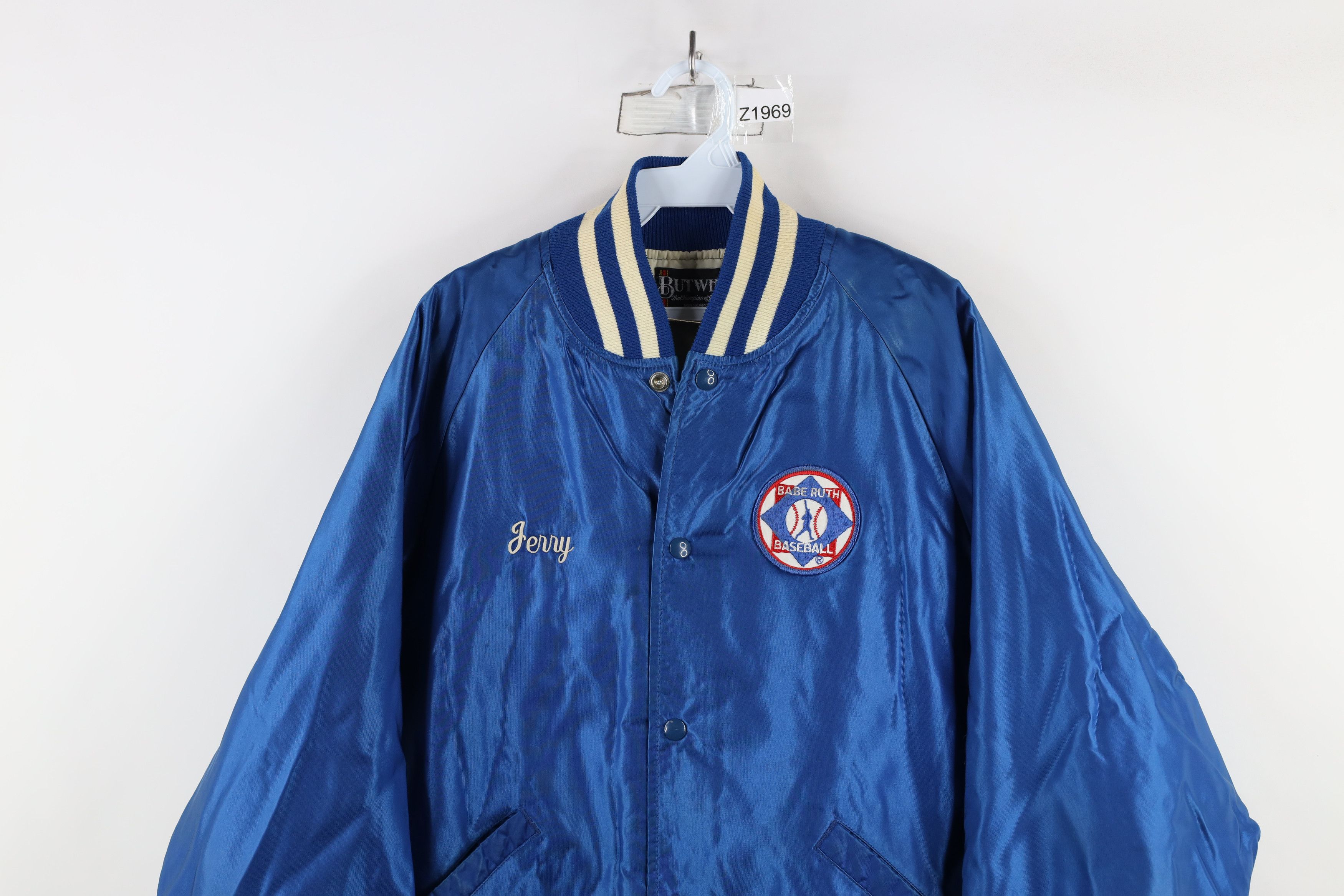 Vintage Vintage 80s Butwin Ruth Baseball Satin Bomber Jacket USA Size US XL / EU 56 / 4 - 2 Thumbnail