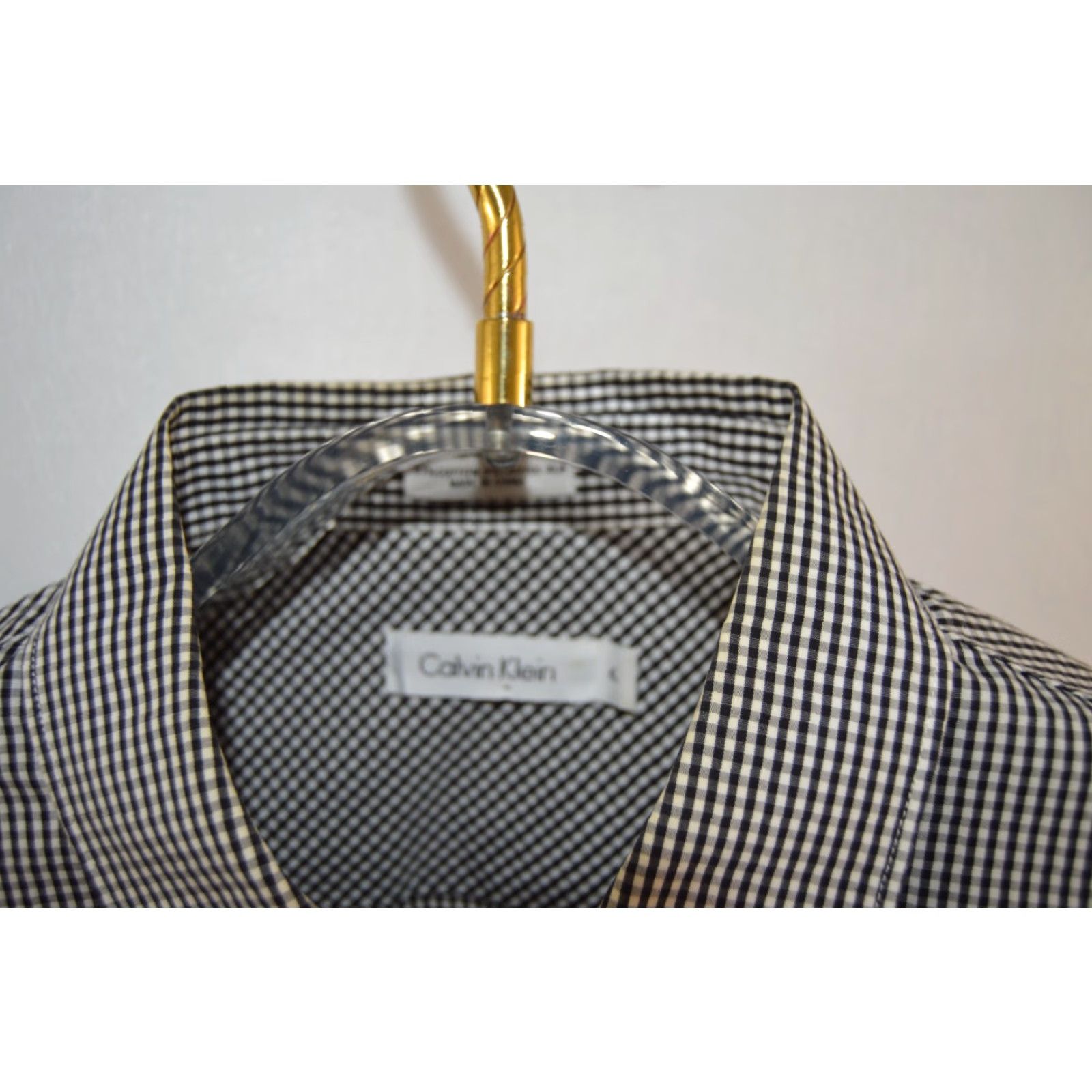 Calvin Klein CALVIN KLEIN Slim Fit Men’s Checked Button-Down Up Long Sleeve Shirt XL Size US XL / EU 56 / 4 - 4 Thumbnail