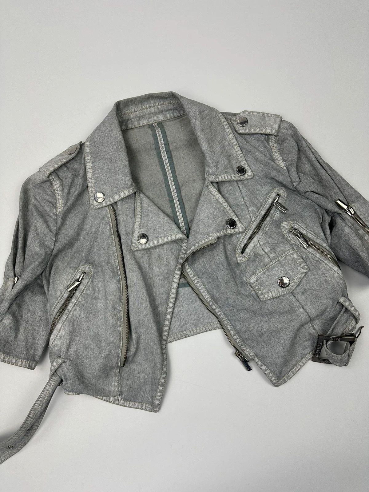 Jean Paul Gaultier Jean Paul Gautier 00’s Silver Short Crop Trench Coat Jacket Size M / US 6-8 / IT 42-44 - 2 Thumbnail