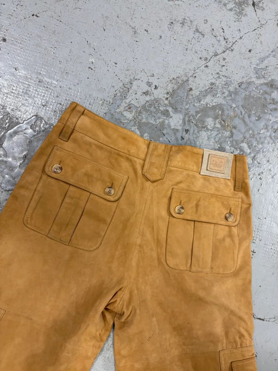 Dolce & Gabbana 2000s Dolce & Gabbana Camel Suede Leather Cargo Pants Size US 32 / EU 48 - 7 Thumbnail