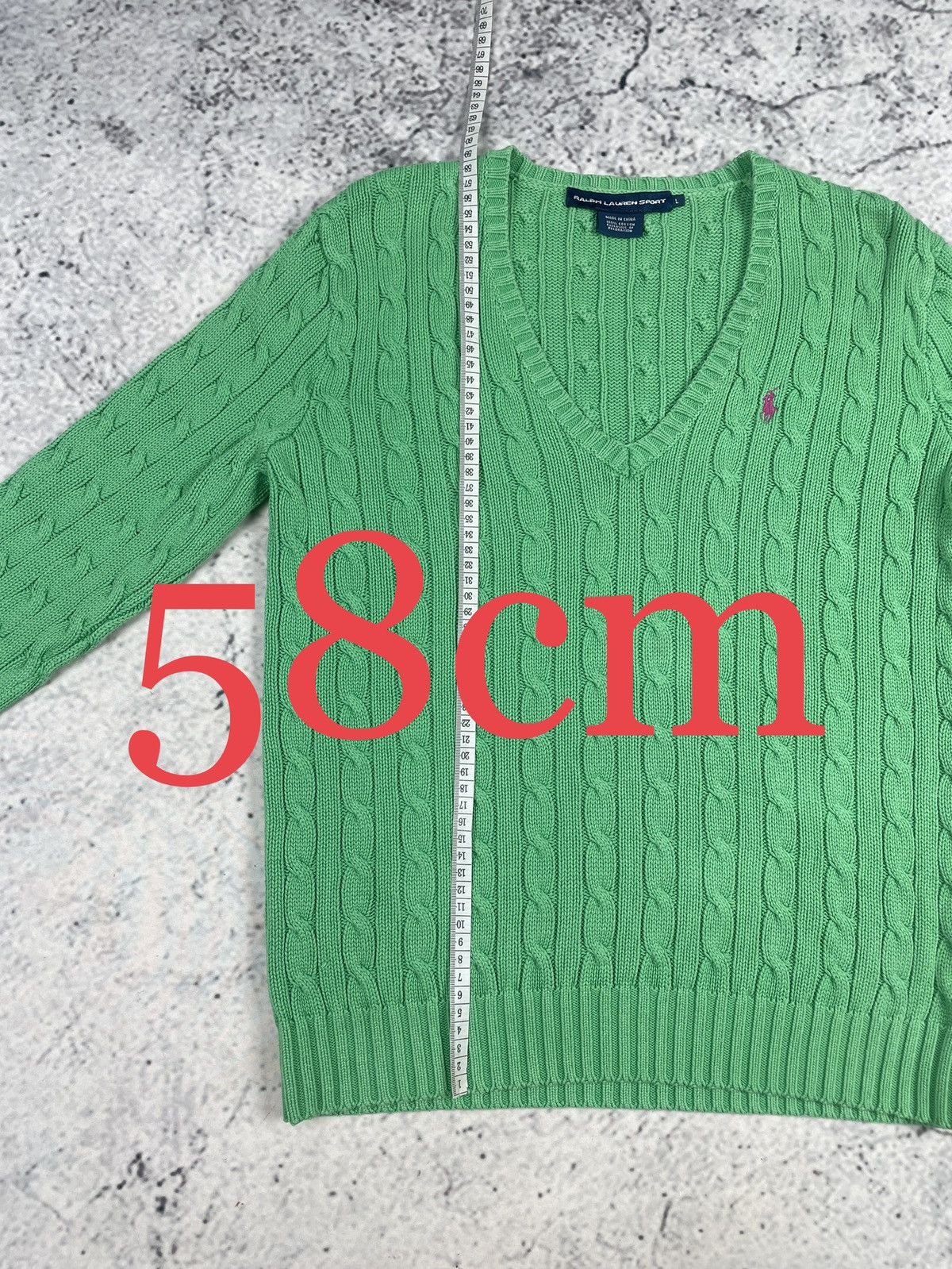 Ralph Lauren Sport Ralph Lauren Sport L Cable Knit Sweater Green Old Money Size L / US 10 / IT 46 - 3 Thumbnail