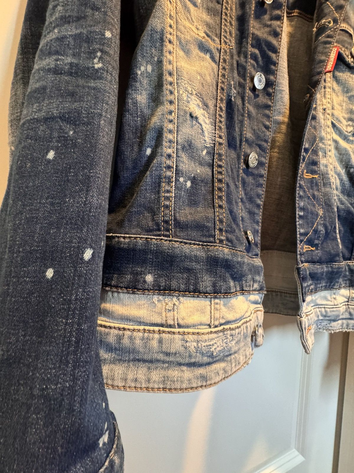 Dsquared2 Dsquared2 Denim Jacket with light denim bottom. Size US S / EU 44-46 / 1 - 4 Thumbnail