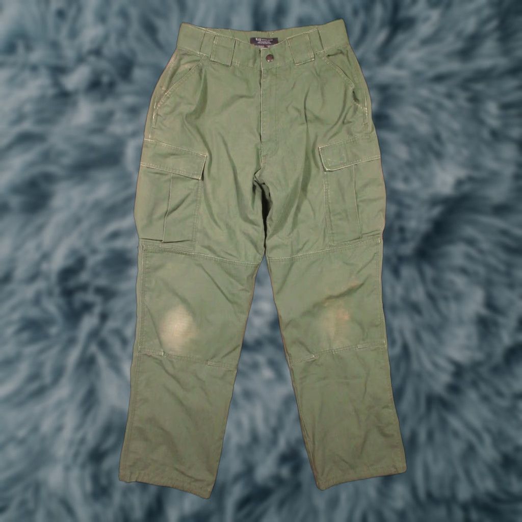 Vintage 5.11 Tactical Series Cargo Pants Men M Green Removable Knee Pads Ripstop Taclite Size US 31 - 1 Thumbnail