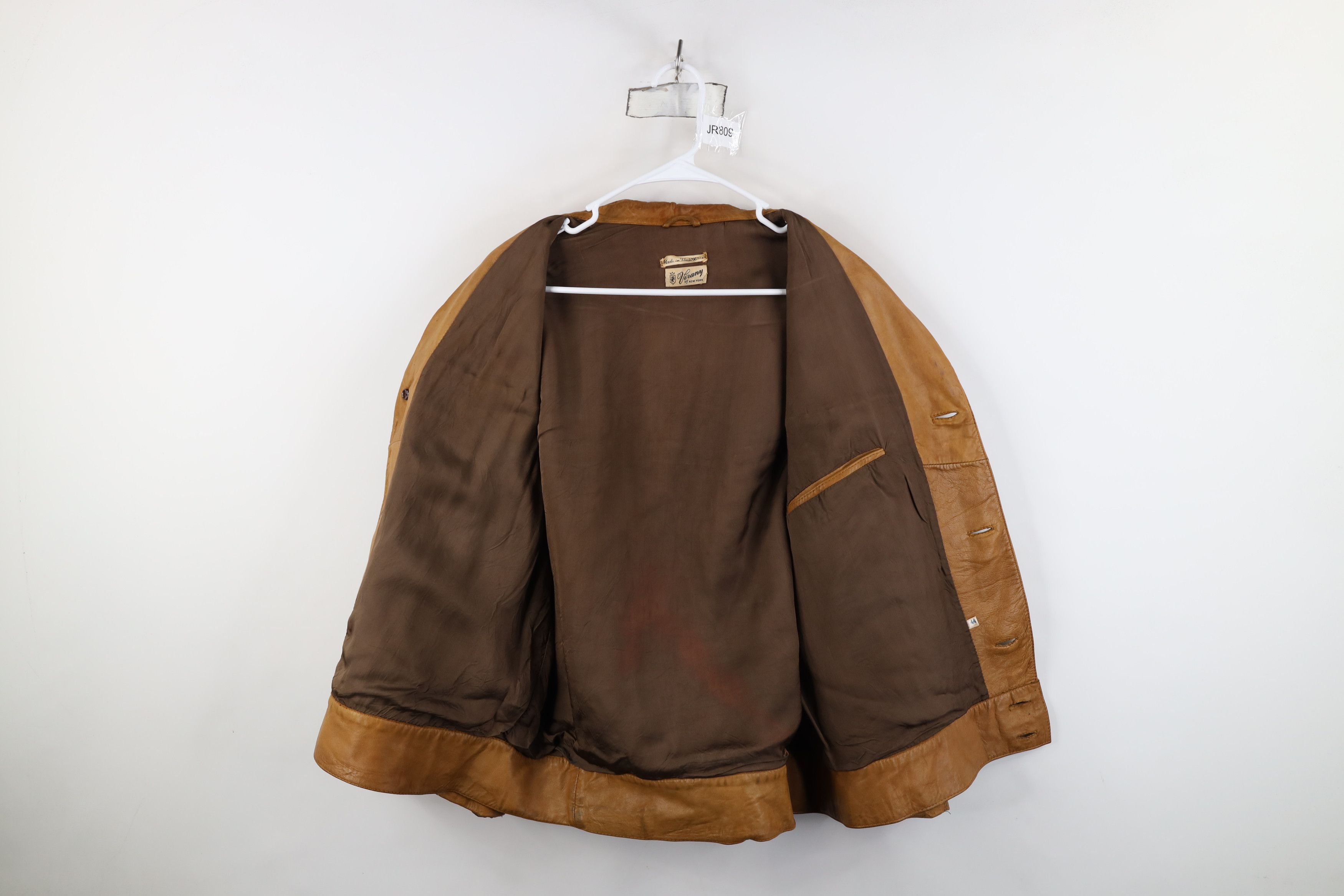 Vintage Vintage 60s 70s Streetwear Soft Leather Camp Collar Jacket Size US XXL / EU 58 / 5 - 10 Thumbnail
