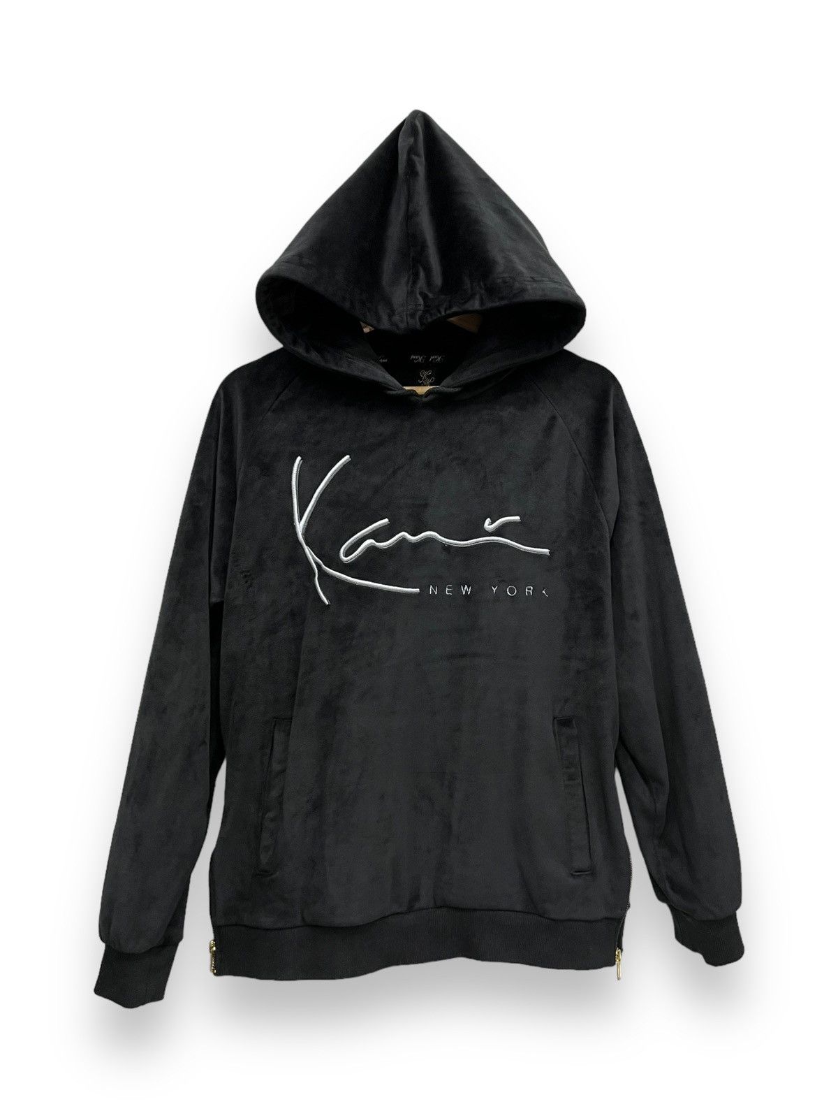Karl Kani 90’s KARL KANI NEW YORK Luxury Poly-Velvet Signature Hoodie Size US S / EU 44-46 / 1 - 1 Thumbnail
