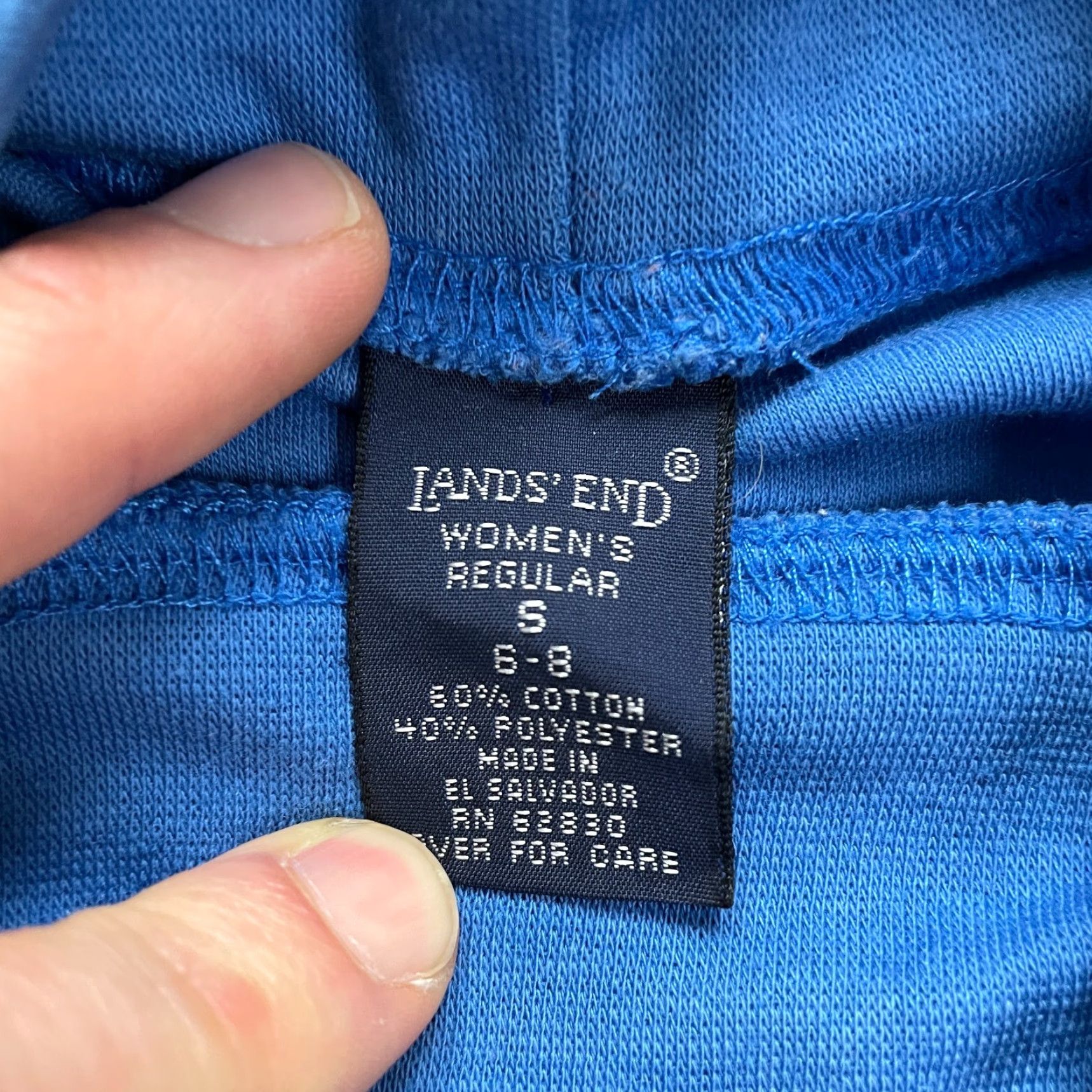 Lands' End Lands' End Graphic Sweater Women Small Blue Mock Neck Long Sleeve Pullover Shirt Size S / US 4 / IT 40 - 6 Thumbnail