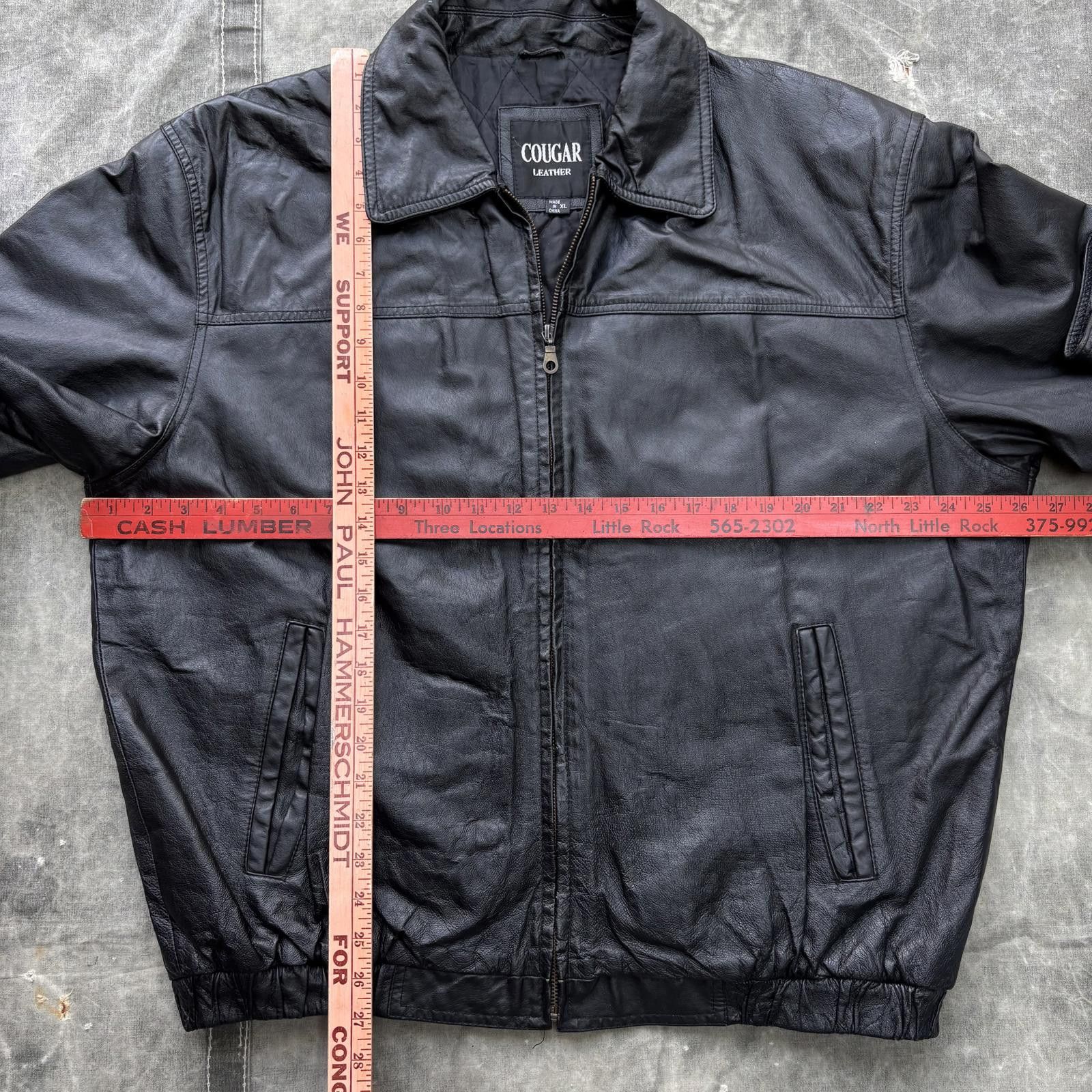 Vintage Vintage 90s Black Leather Grunge Skate Flight Bomber Jacket Size US XL / EU 56 / 4 - 3 Thumbnail