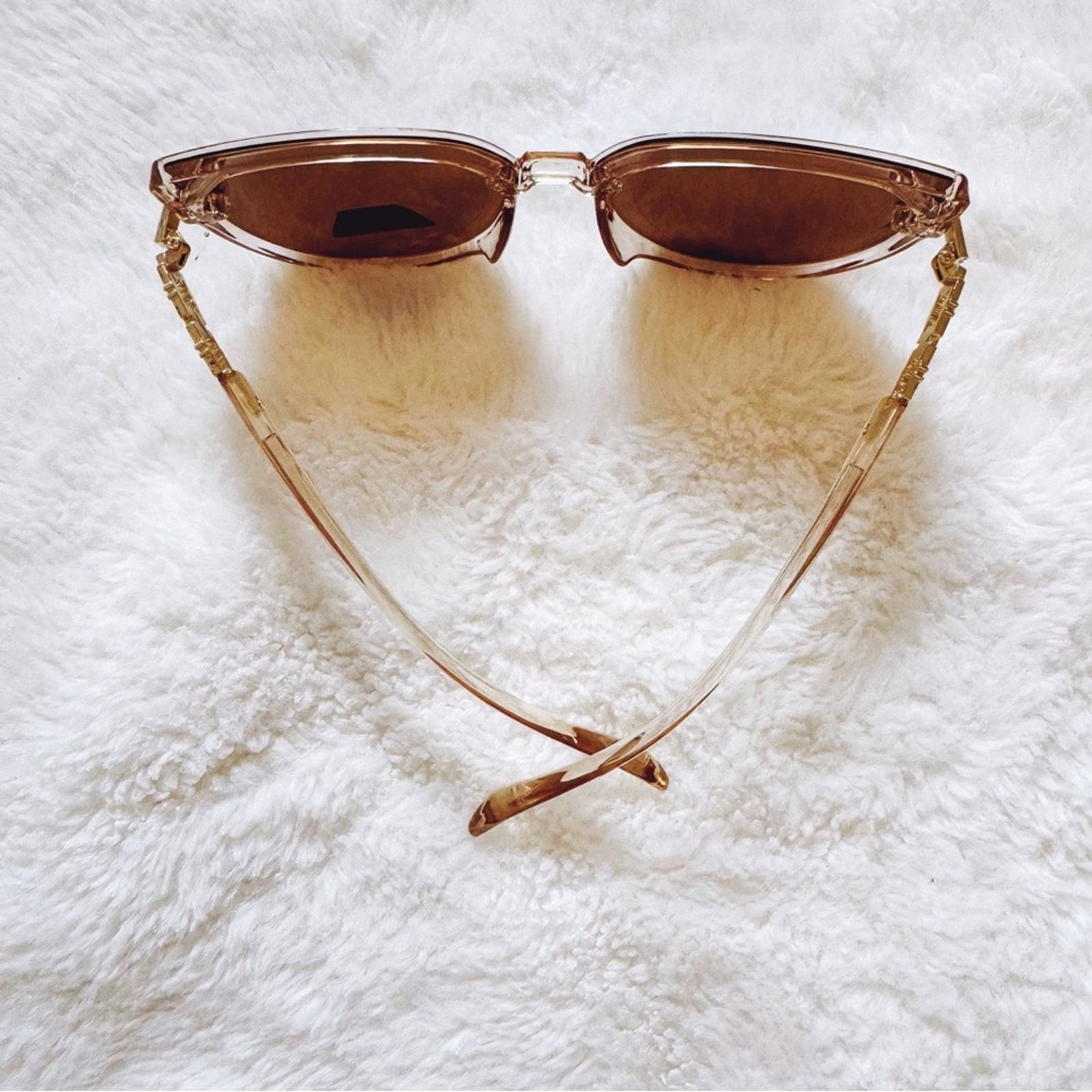 Other Genevieve Light Brown Rimless Polarized Sunglasses Size ONE SIZE - 8 Thumbnail