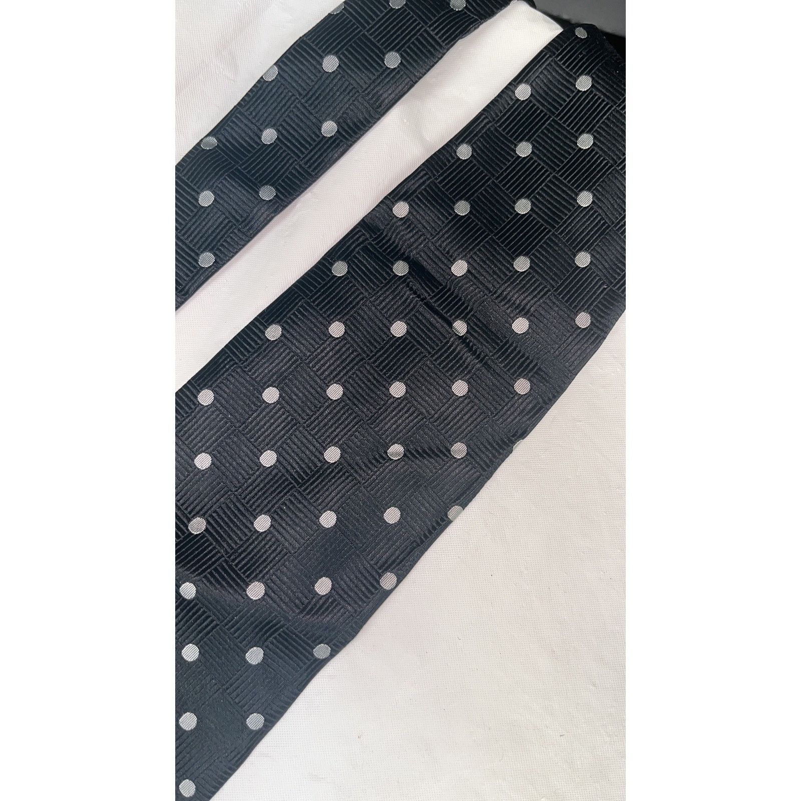 Geoffrey Beene GEOFFREY BEENE - Silk Tie - Black - Made in U.S.A Size ONE SIZE - 9 Thumbnail