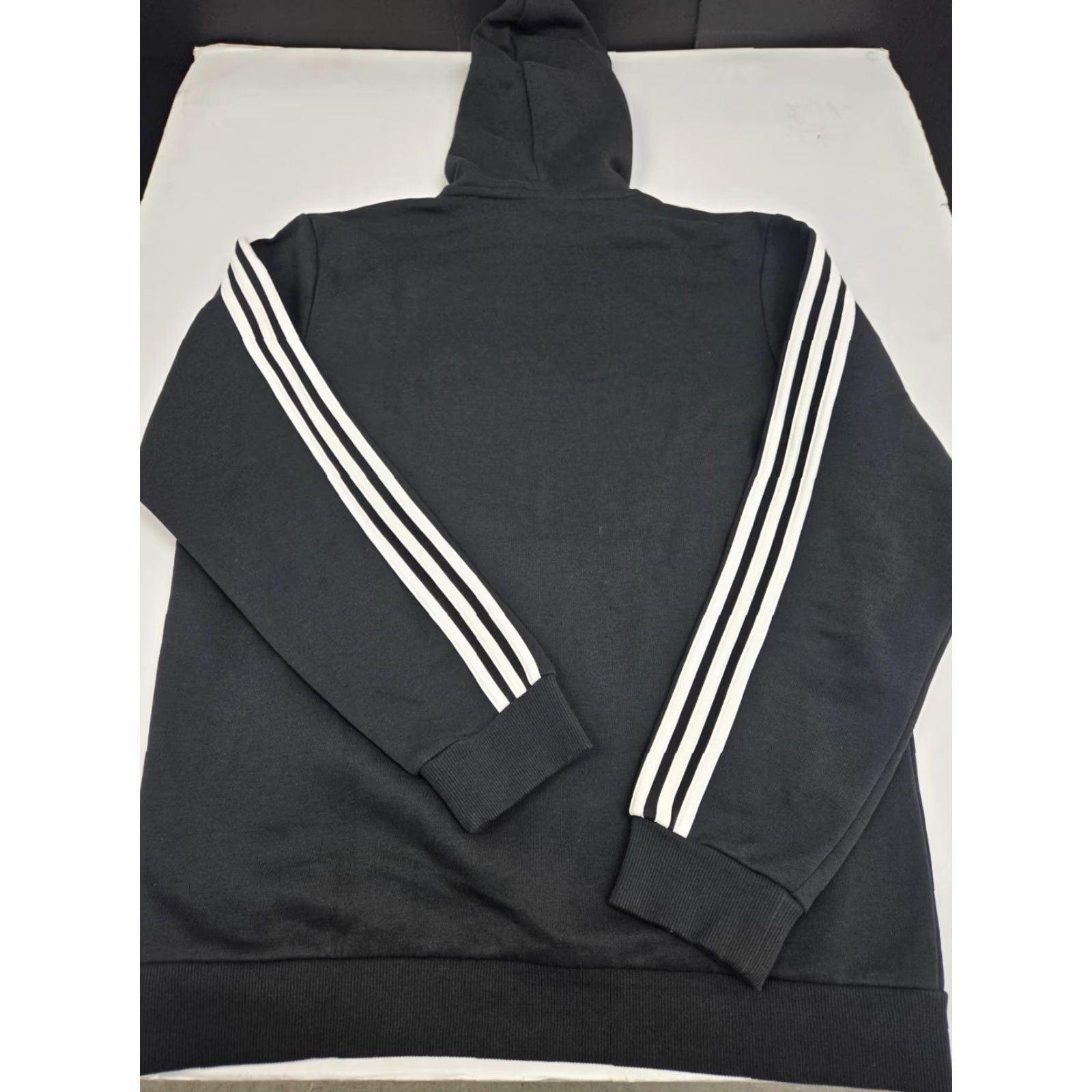 Adidas adidas Hoodie Pullover 3 Stripe Long Sleeve Striped Black/White L Mens Hooded Embroidered Logo, Fleece, All Seasons, Gym & Training Size US L / EU 52-54 / 3 - 2 Thumbnail