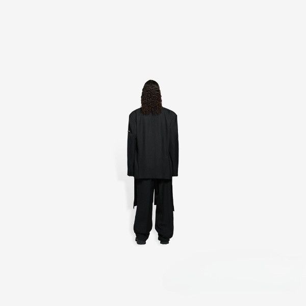 Balenciaga o1in1g1024 Hybrid Blazer Coat in Black Size US XXS / EU 40 - 5 Thumbnail