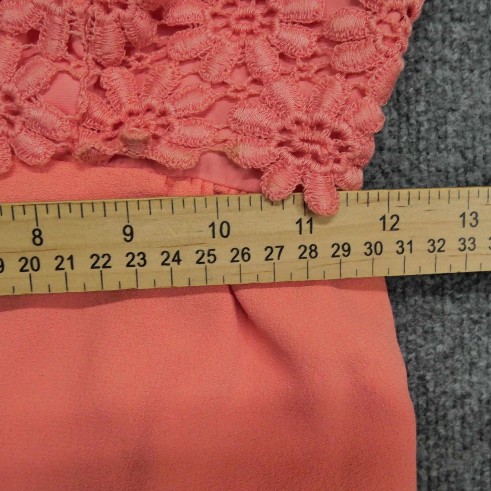 Vintage VINTAGE Dress Womens Small Orange Peach Maxi Gown Floral Lace 60s Size S / US 4 / IT 40 - 7 Thumbnail