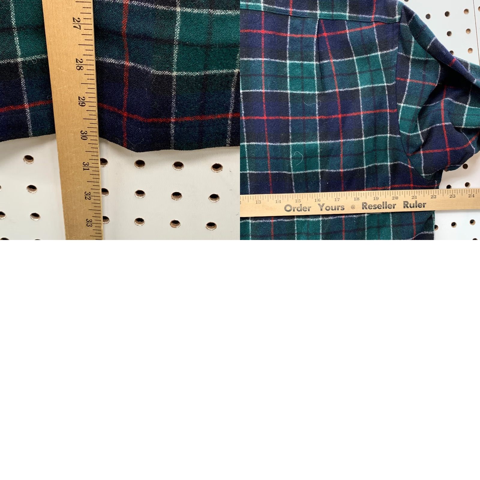 Pendleton VINTAGE 70s Pendleton Wool Board Shirt Green Tartan Plaid Button Loop USA M Mens Size US M / EU 48-50 / 2 - 10 Thumbnail