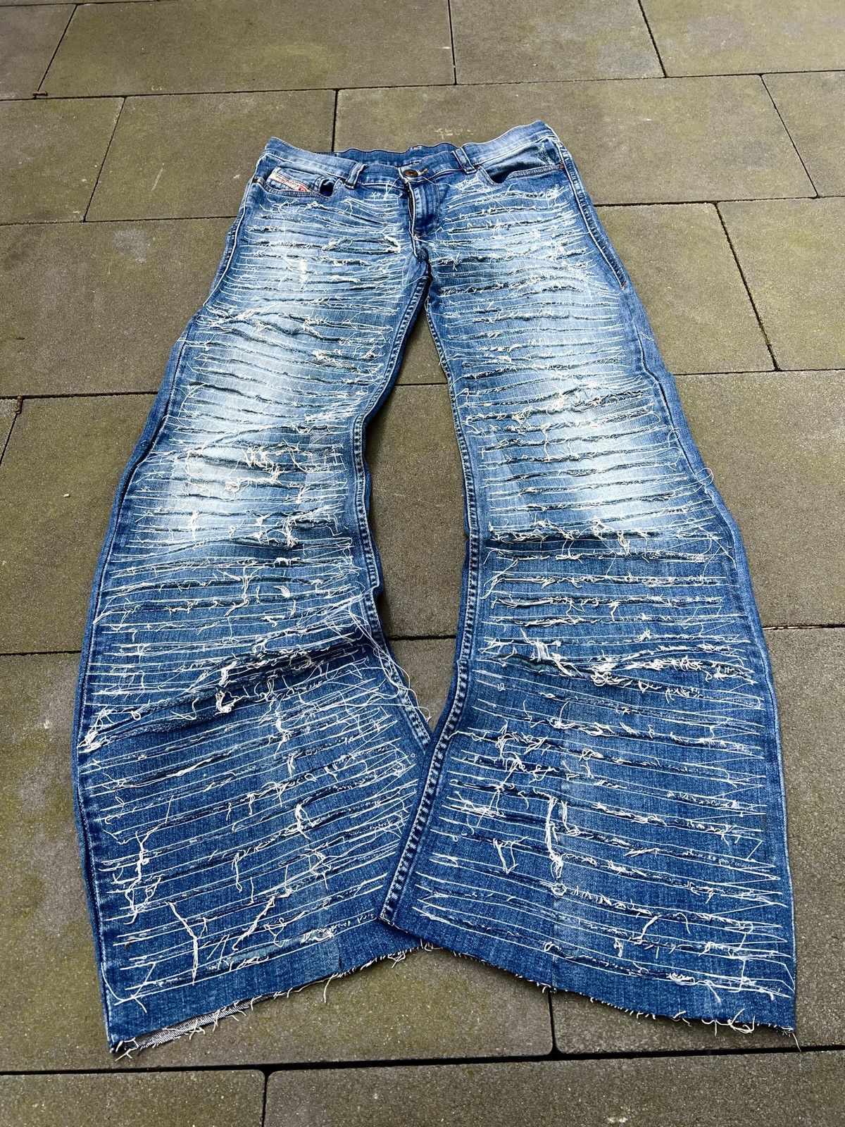 Diesel Diesel Blue Boro Patchwork Jeans W31 L31 Rare Size 32" / US 10 / IT 46 - 1 Thumbnail