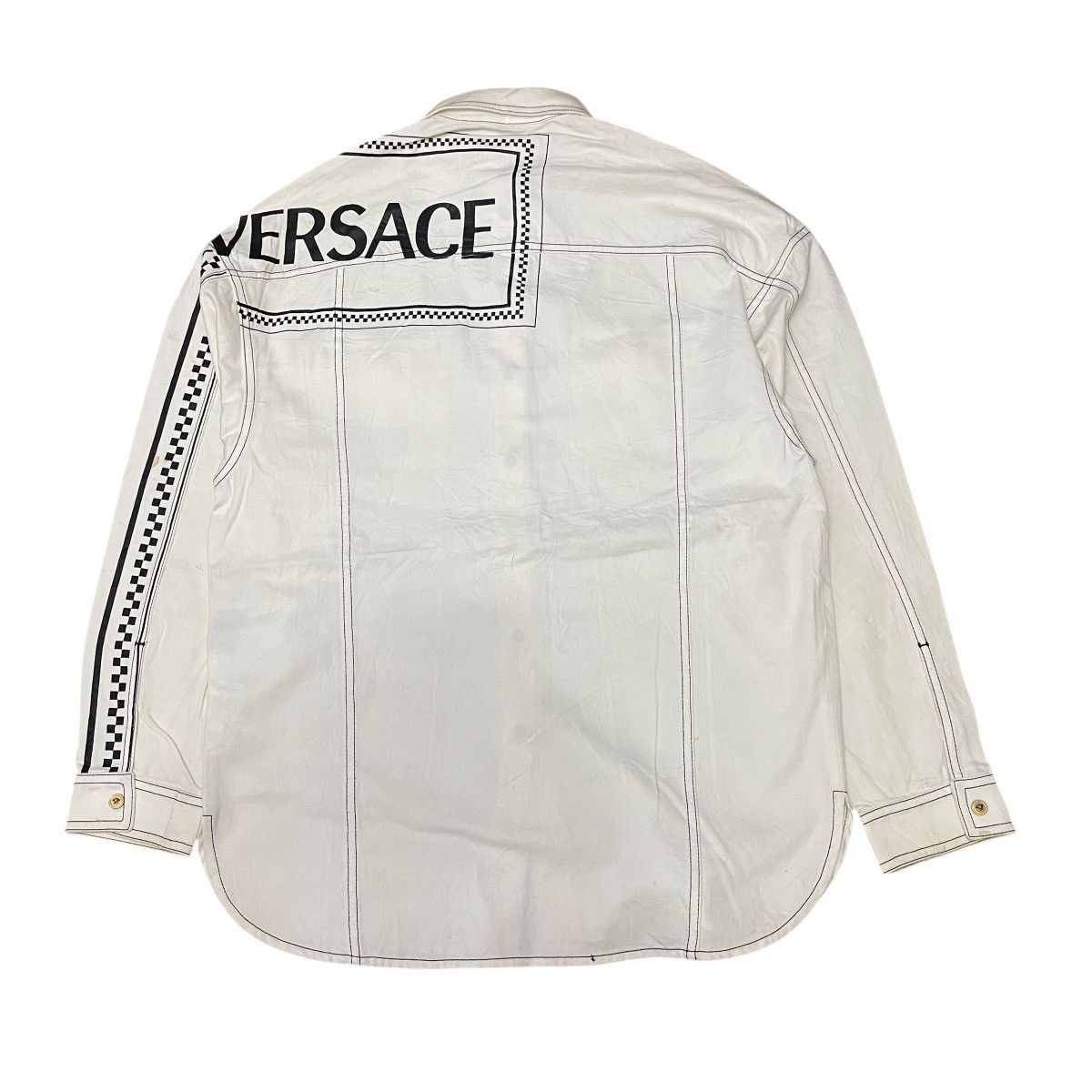 Versace Versace Spell Out Gold Shirt Big Logo Size US L / EU 52-54 / 3 - 2 Thumbnail