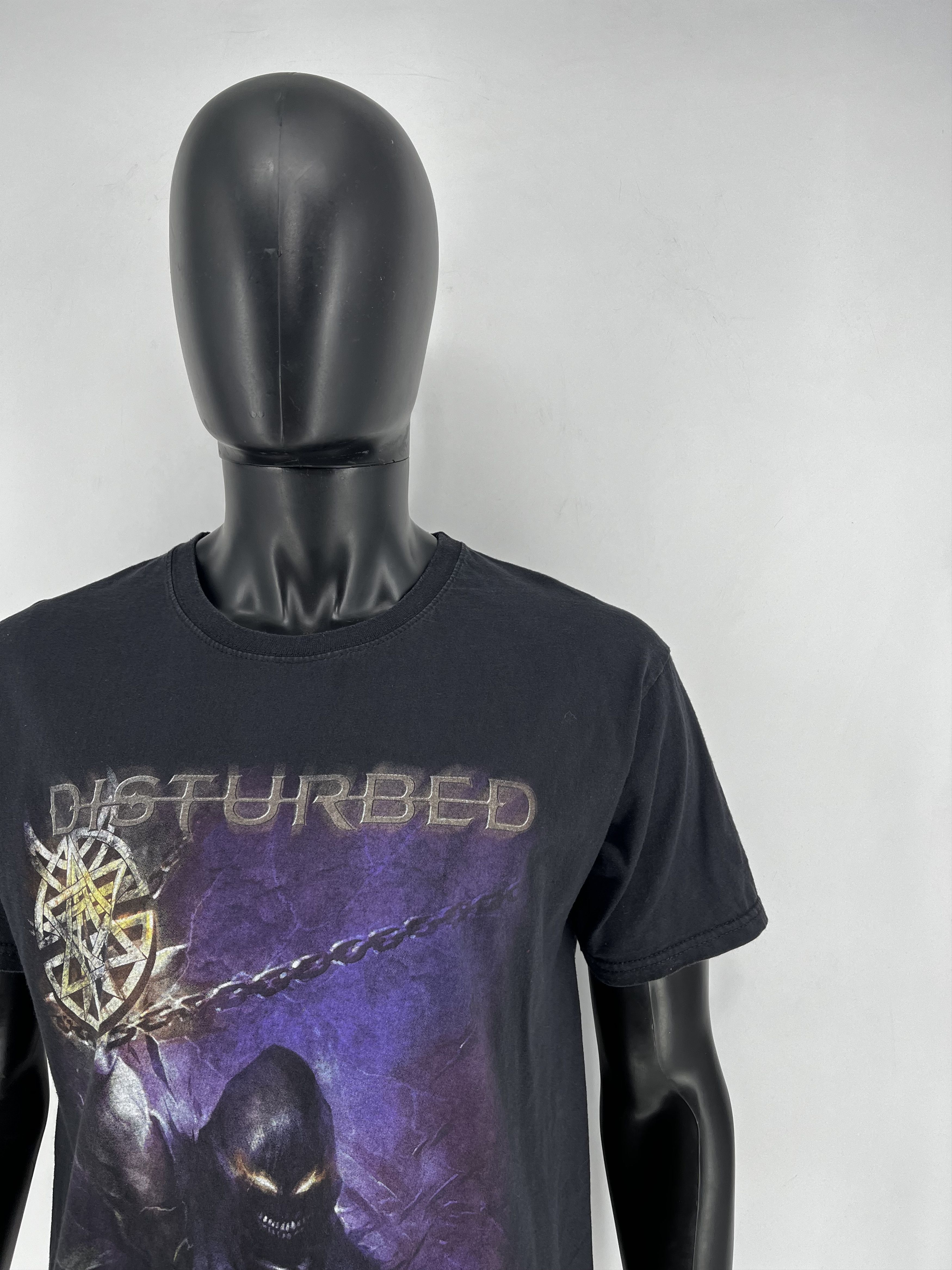 Band Tees Vintage Y2K Disturbed Metal Band Grunge Faded Double Sided Size US L / EU 52-54 / 3 - 7 Thumbnail