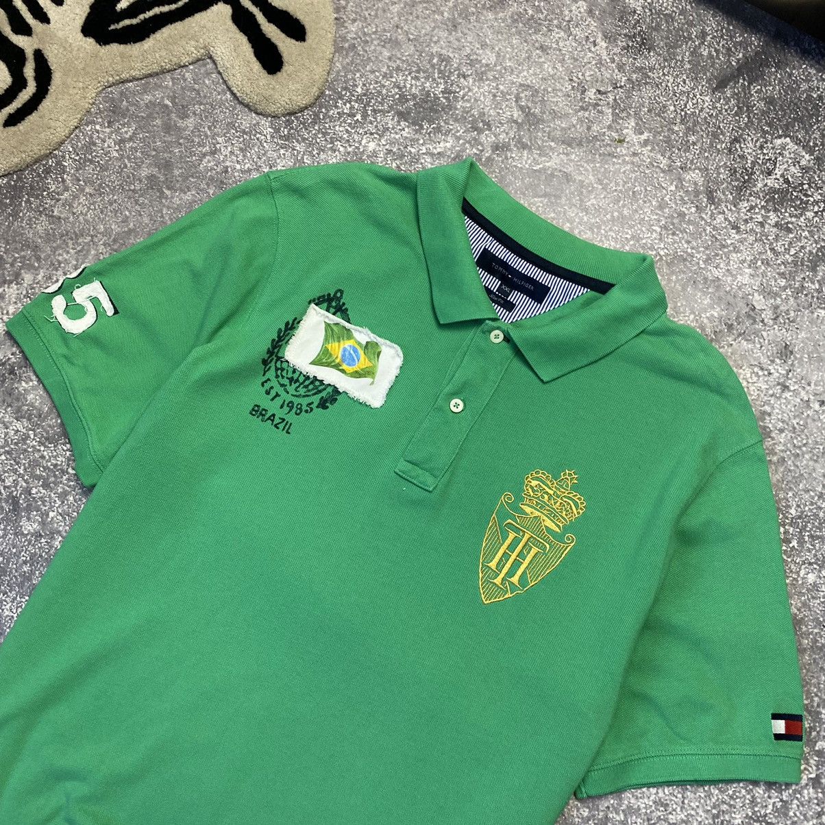 Tommy Hilfiger × Vintage Vintage Tommy Hilfiger Brazil Big Logo rare y2k polo Size US XXL / EU 58 / 5 - 2 Thumbnail