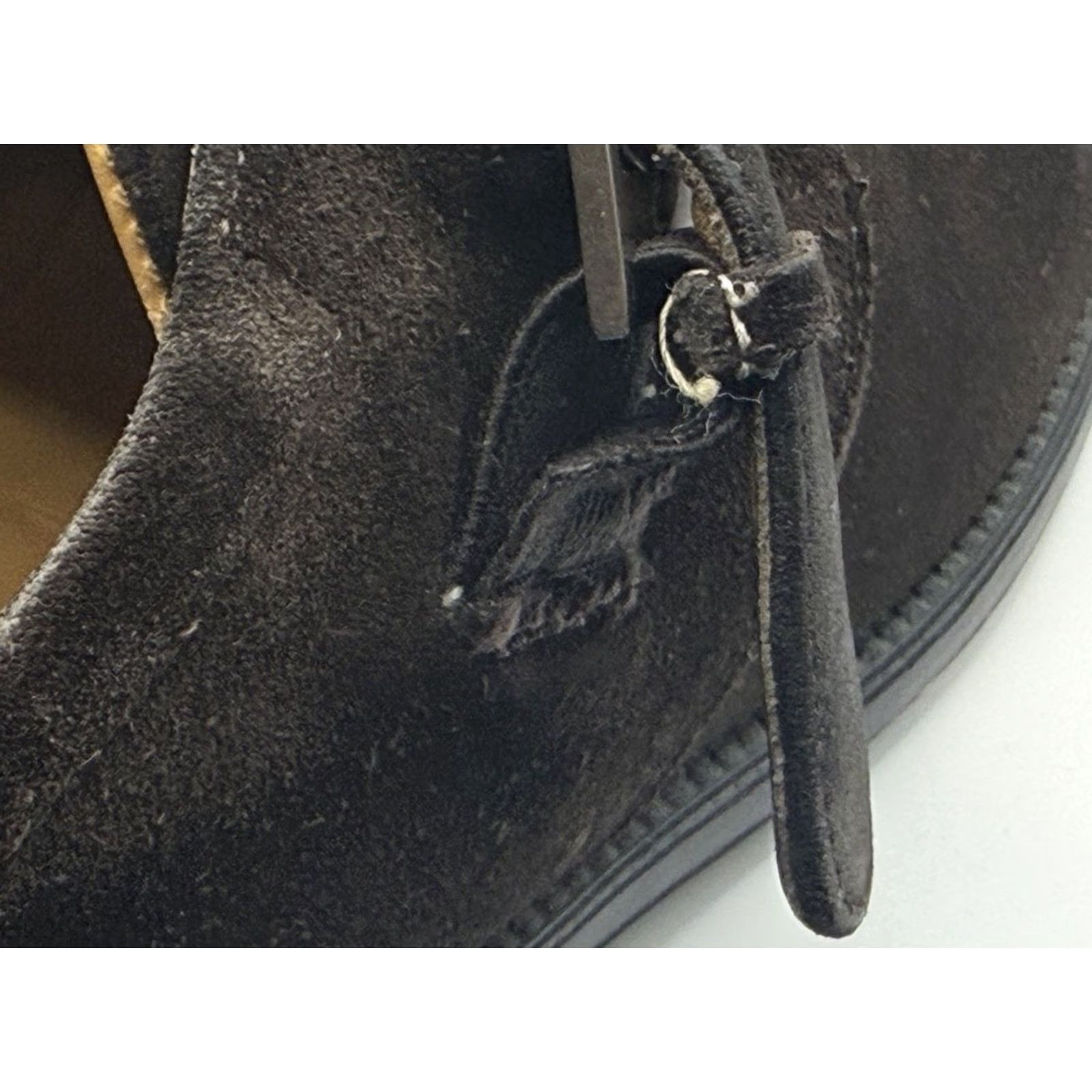 Salvatore Ferragamo VINTAGE Salvatore Ferragamo Monk Strap Dress Shoes Men Brown Leather Sz 9.5D Captoe Suede Leather Brown Size US 10 / EU 43 - 6 Thumbnail