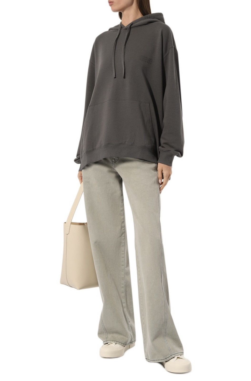 Maison Margiela !DS! SS23 Maison Margiela Logo Gray Oversized Hoodie Size XL / US 12-14 / IT 48-50 - 1 Thumbnail