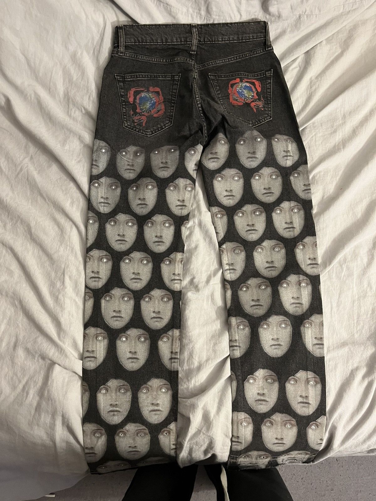 Other Grey wicked violence face denim Size US 29 - 8 Thumbnail