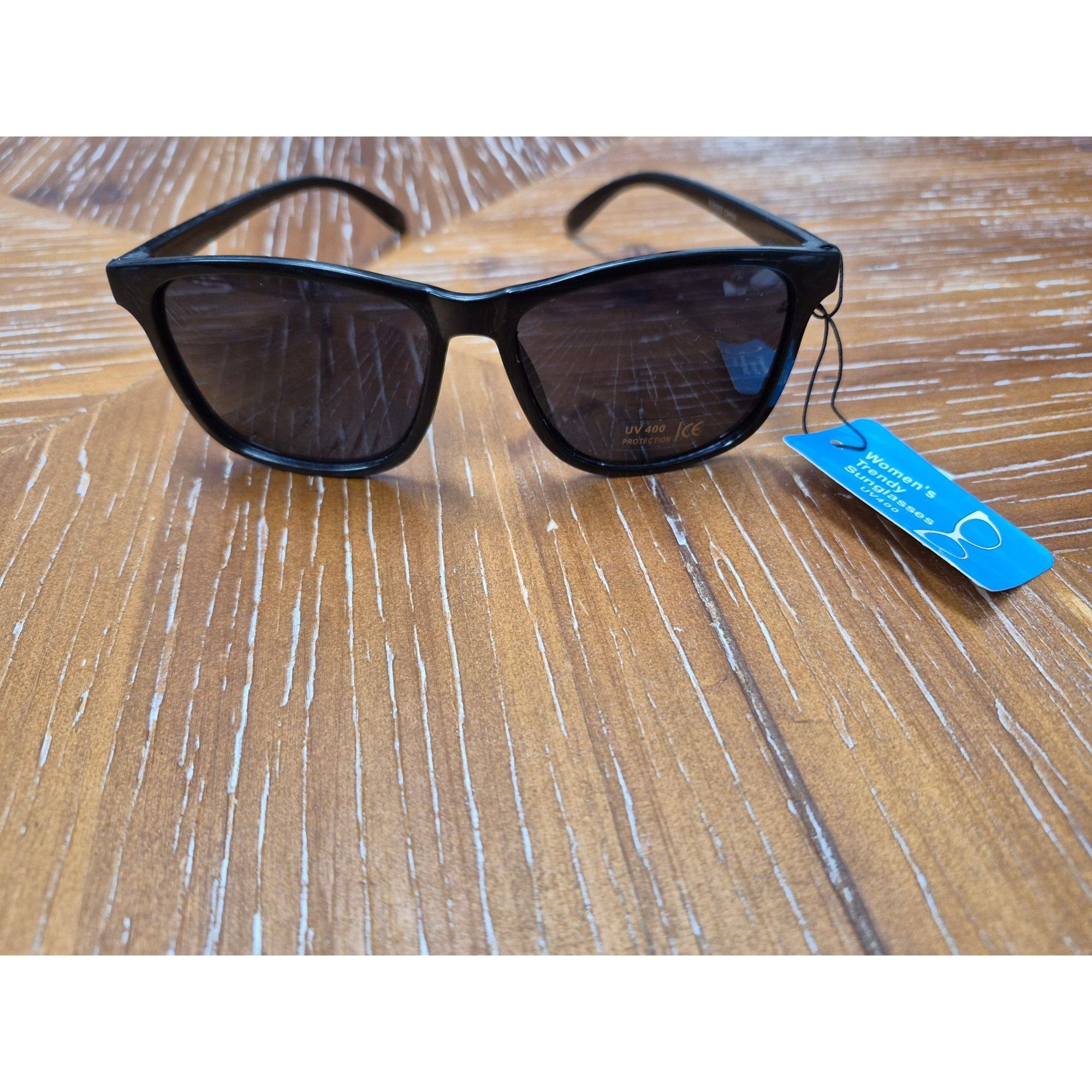Other Womens Trendy Black UV400 Sunglasses With Tag Square Frame S Size ONE SIZE - 1 Thumbnail