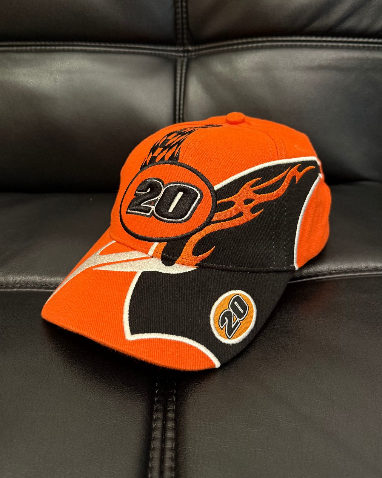 Vintage New - Vintage #20 Racing Orange Strap Back Cap Hat Size ONE SIZE - 1 Thumbnail