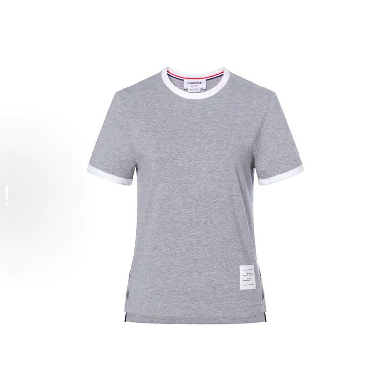 Thom Browne Thom Browne Summer Gray Cotton T-Shirt 0089 Size S / US 4 / IT 40 - 1 Thumbnail