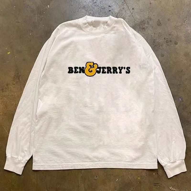 Japanese Brand White retro ice cream print long-sleeved t-shirt Size US M / EU 48-50 / 2 - 2 Thumbnail