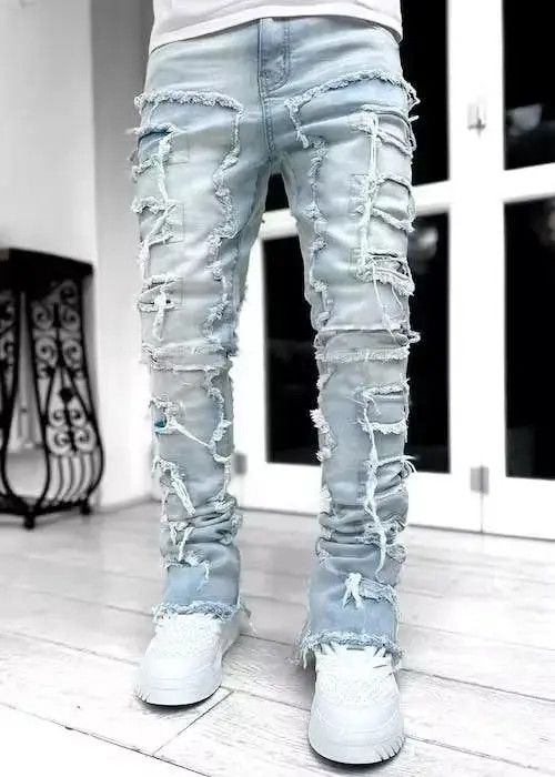 Japanese Brand Light Blue Heavyweight Streetwise Stretch Patch Size US 32 / EU 48 - 1 Thumbnail