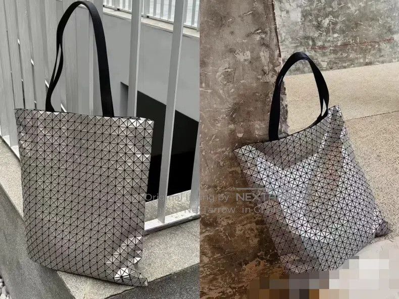 Issey Miyake Issey Miyake Crunchy Tote Bag, Silver Size ONE SIZE - 4 Thumbnail