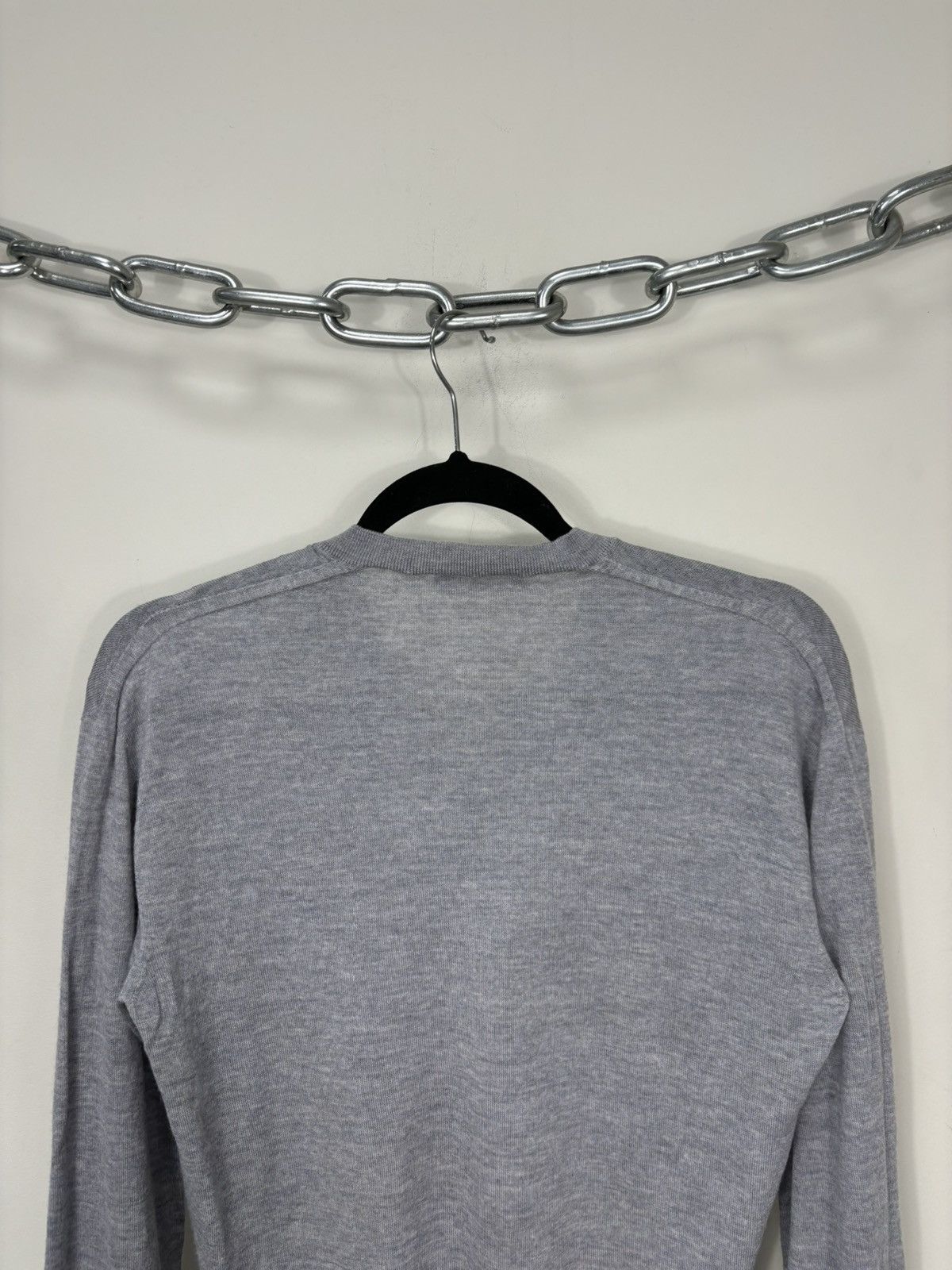 Weekend Max Mara Max Mara Plain Gray Classic Women’s Luxury V-Neck Sweater Size S / US 4 / IT 40 - 10 Thumbnail