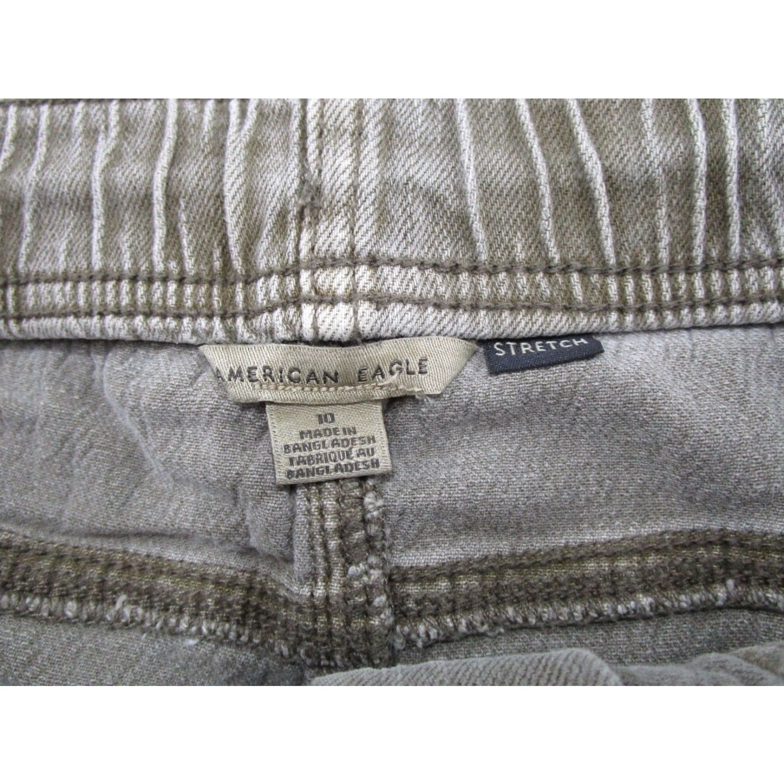 American Eagle Outfitters American Eagle Outfitters Shirt Womens Olive Army Green Size 10 Stretch Elastic Waist Casual Daytime Summer Spring Size ONE SIZE - 2 Thumbnail