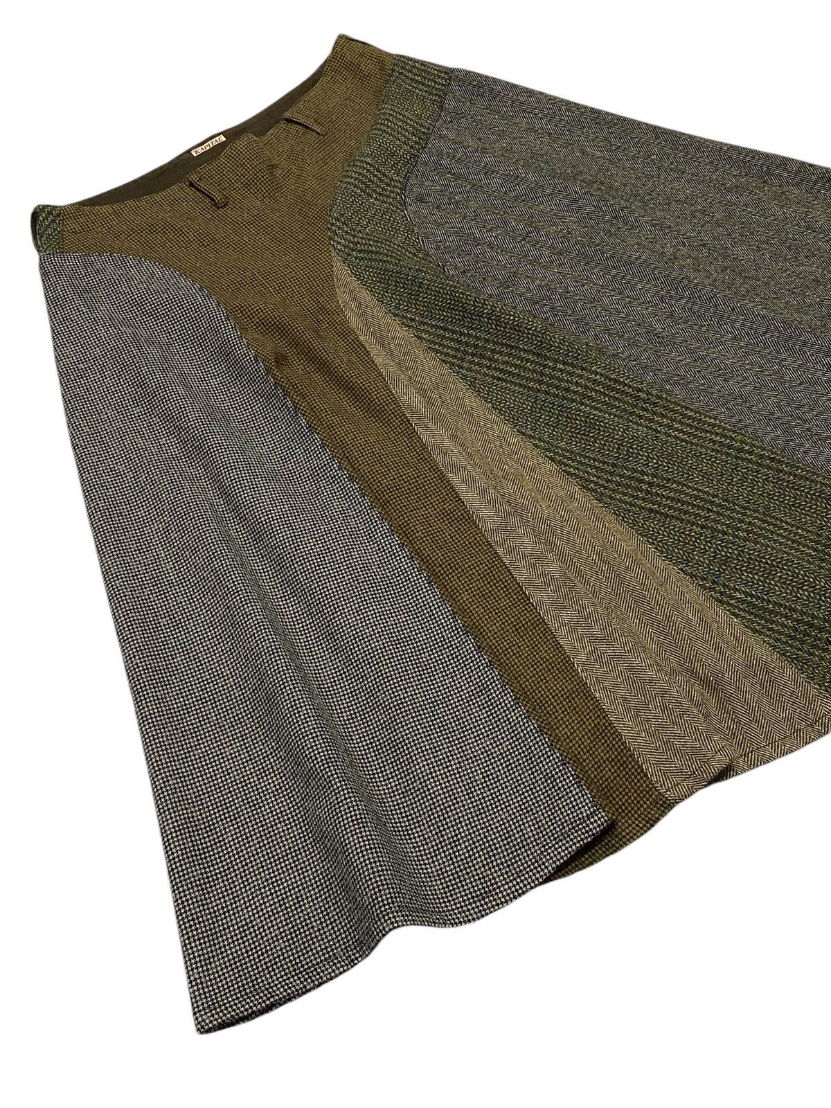 Kapital Kapital Patchwork Wool Midi Skirt Size 30" / US 8 / IT 44 - 21 Thumbnail