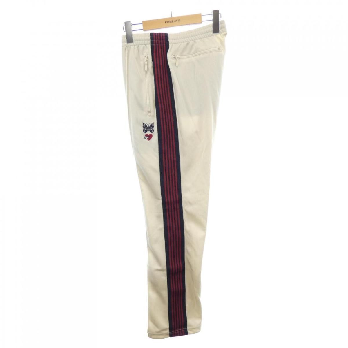 Needles Sweat Pants Side Tape Logo Polyester White Size US 32 / EU 48 - 3 Thumbnail