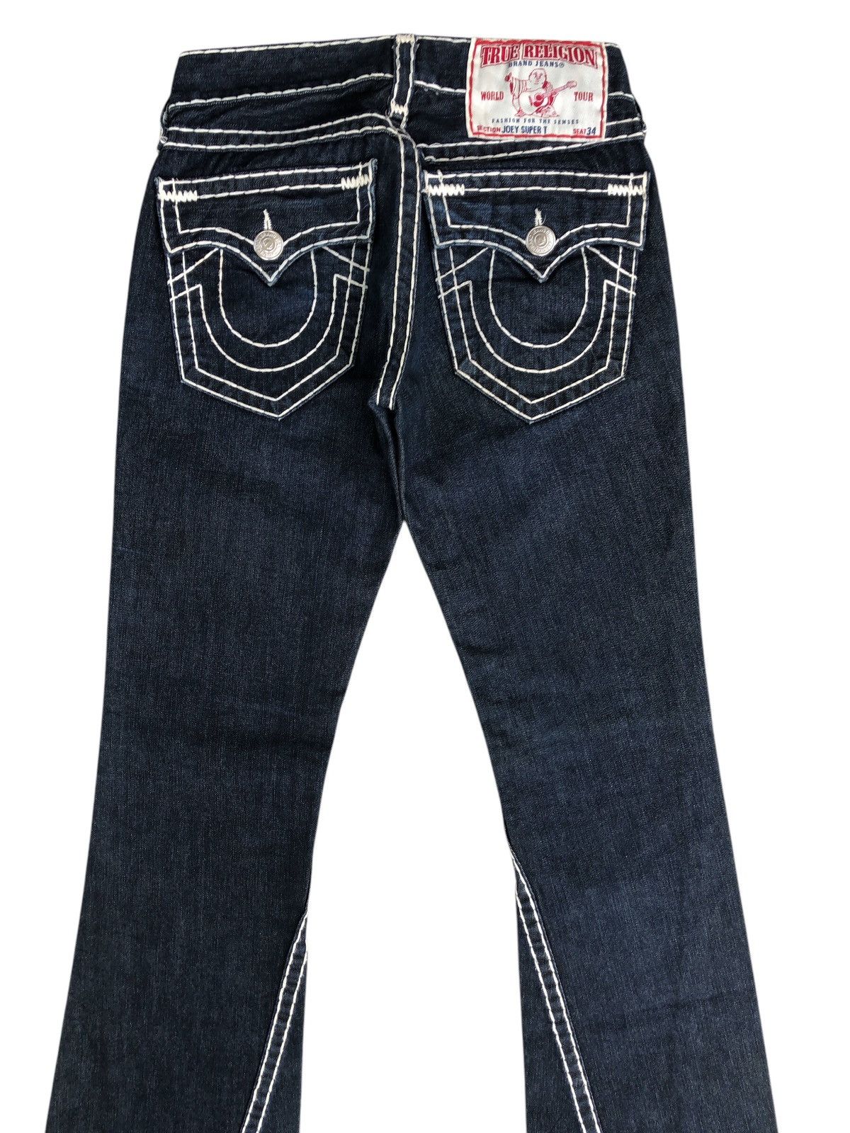 True Religion Vintage True Religion Flared Jeans White Stitch Size US 31 - 8 Thumbnail