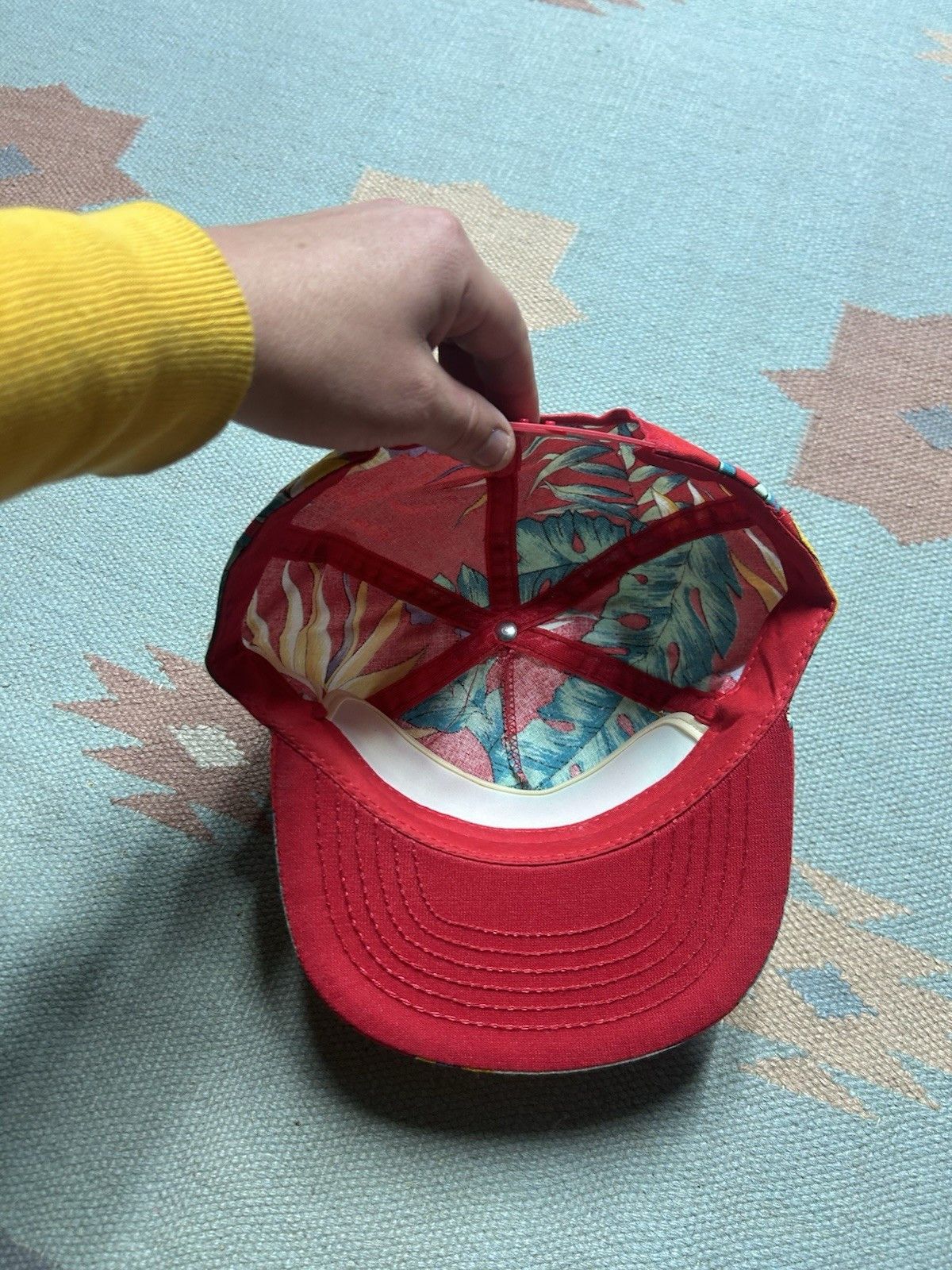 Vintage Vintage SnapBack hat Hawaiian floral Tri City Aggregates USA Size ONE SIZE - 5 Thumbnail