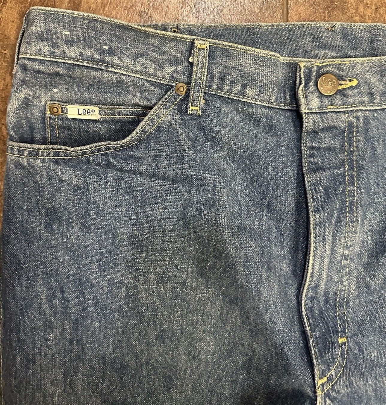 Lee Vintage 80s Lee Storm Riders Jeans 38/34 Talon Union USA Size US 38 / EU 54 - 3 Thumbnail