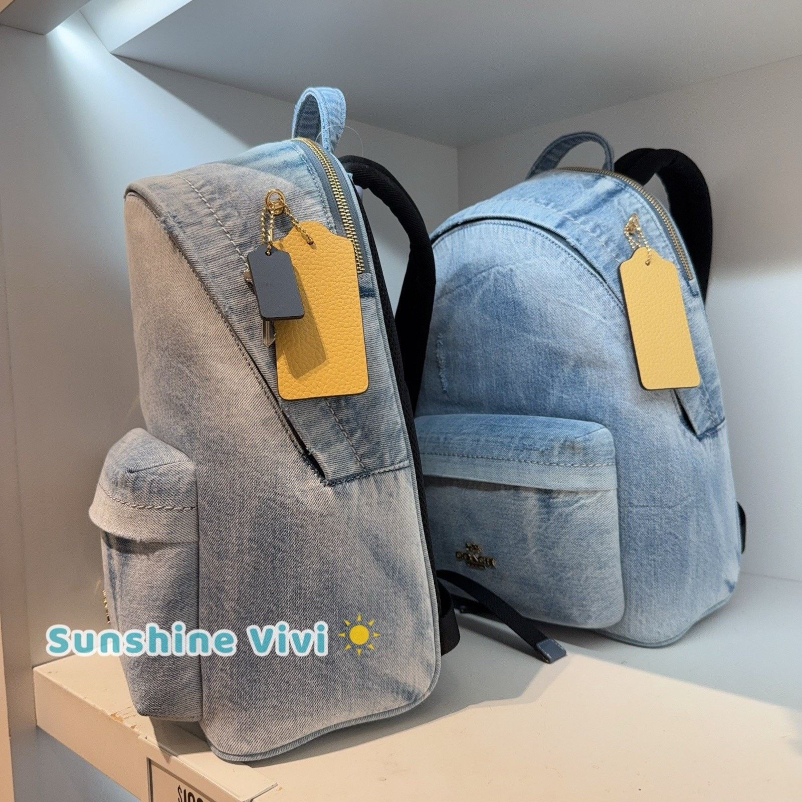 Coach NWT Coach Taylor Small Backpack Loved Denim cef27 Indigo Size ONE SIZE - 3 Thumbnail
